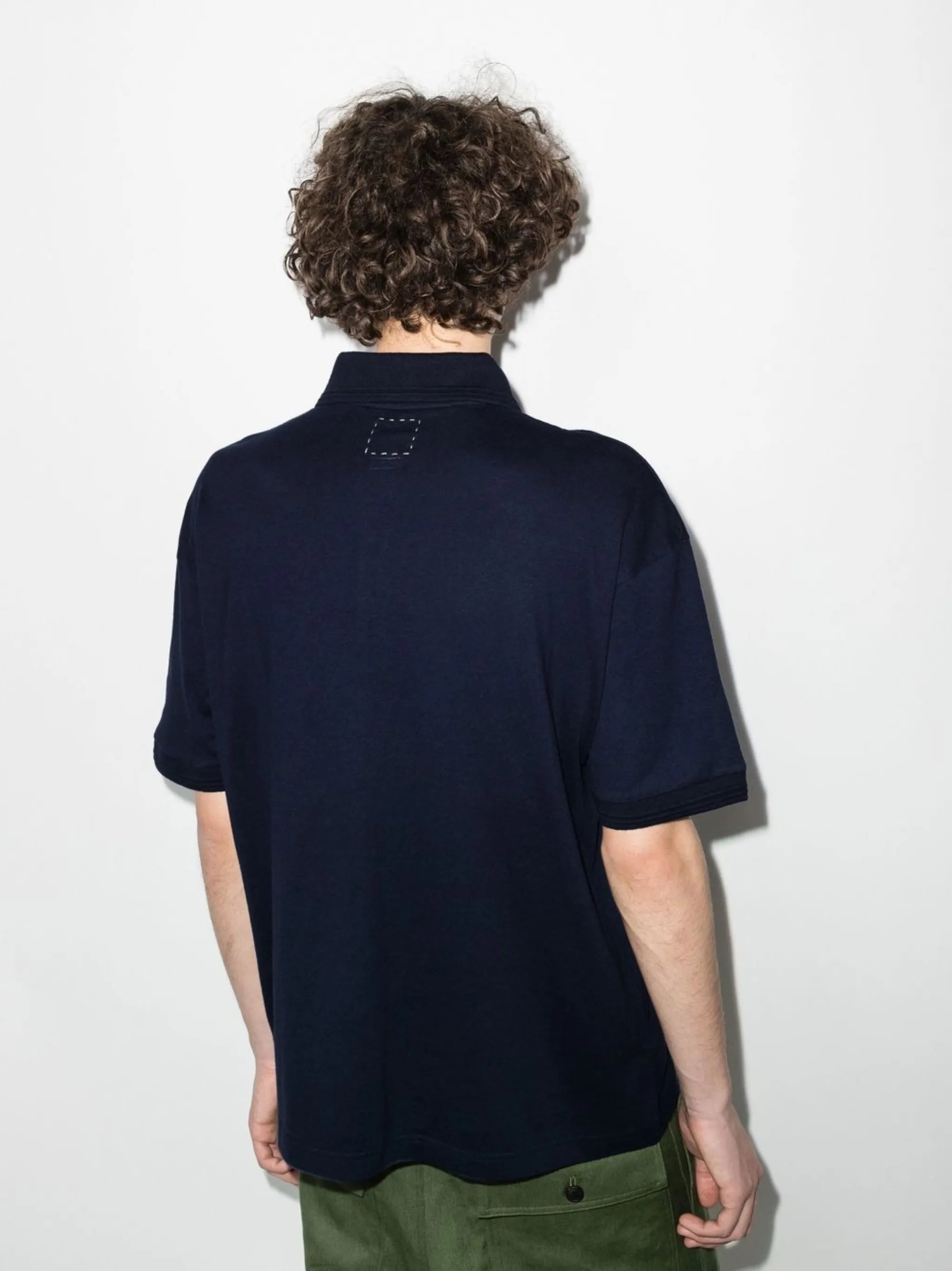 logo-patch polo shirt