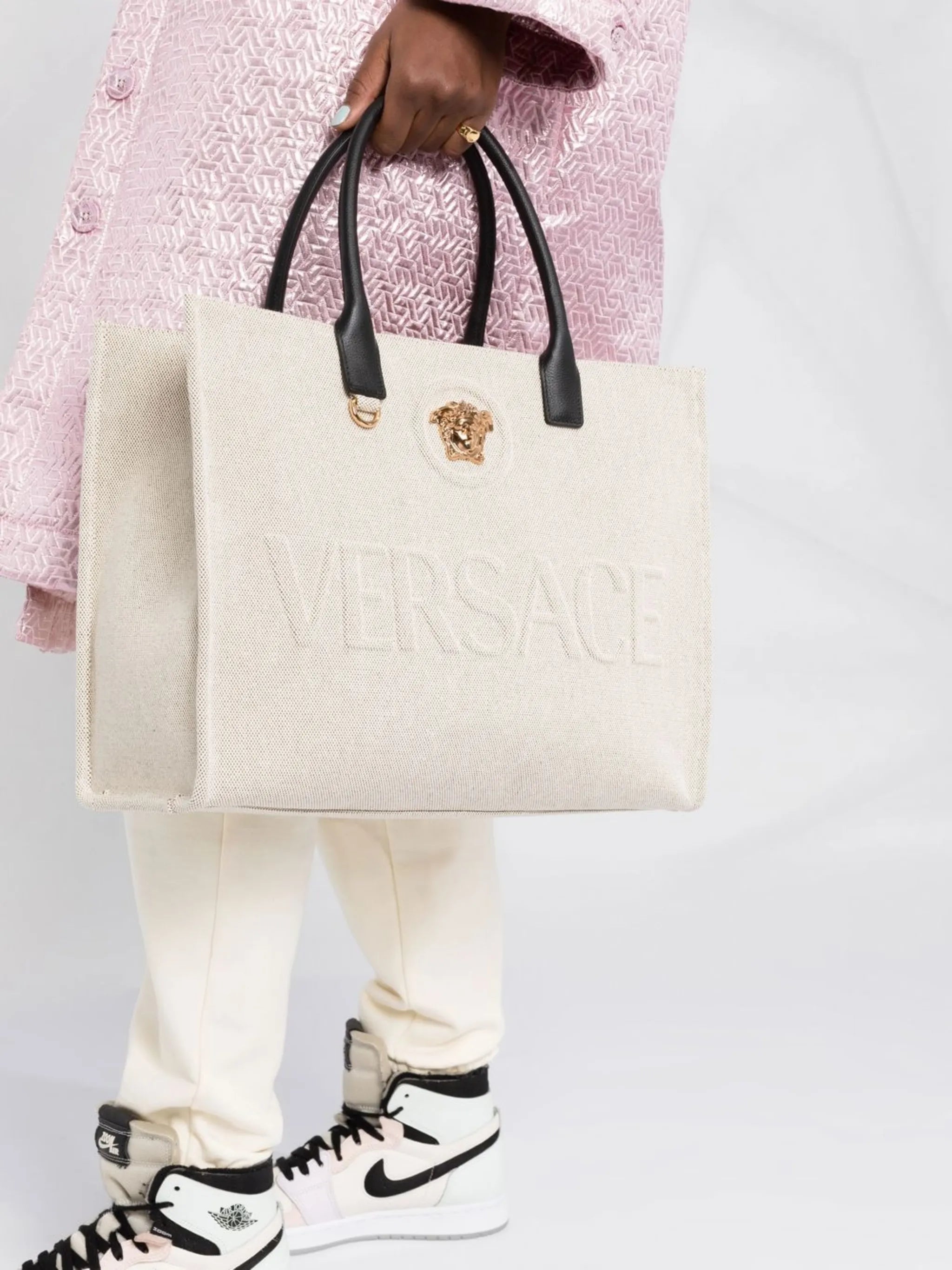 large La Medusa canvas tote bag