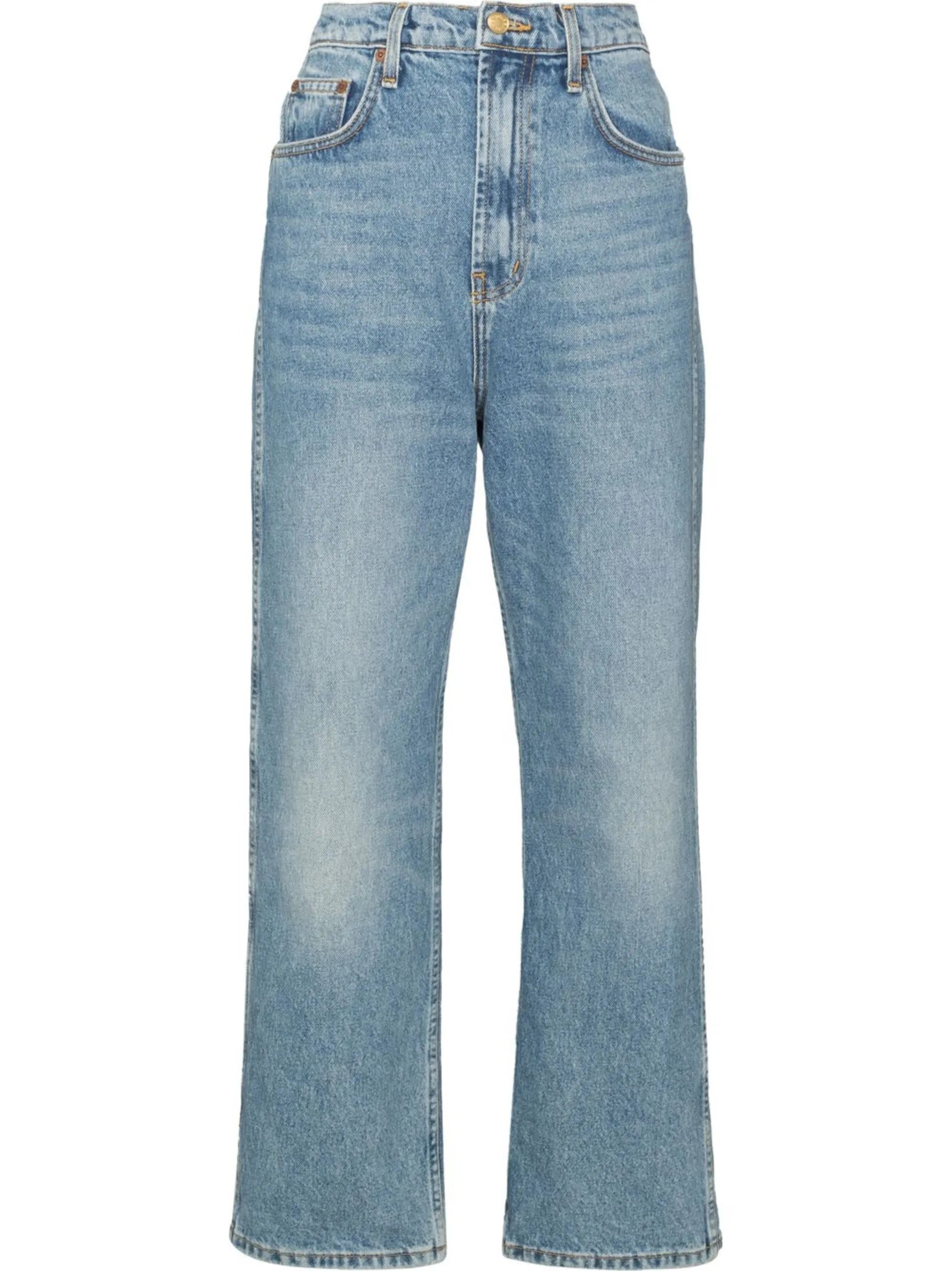 mid-rise cropped jeans