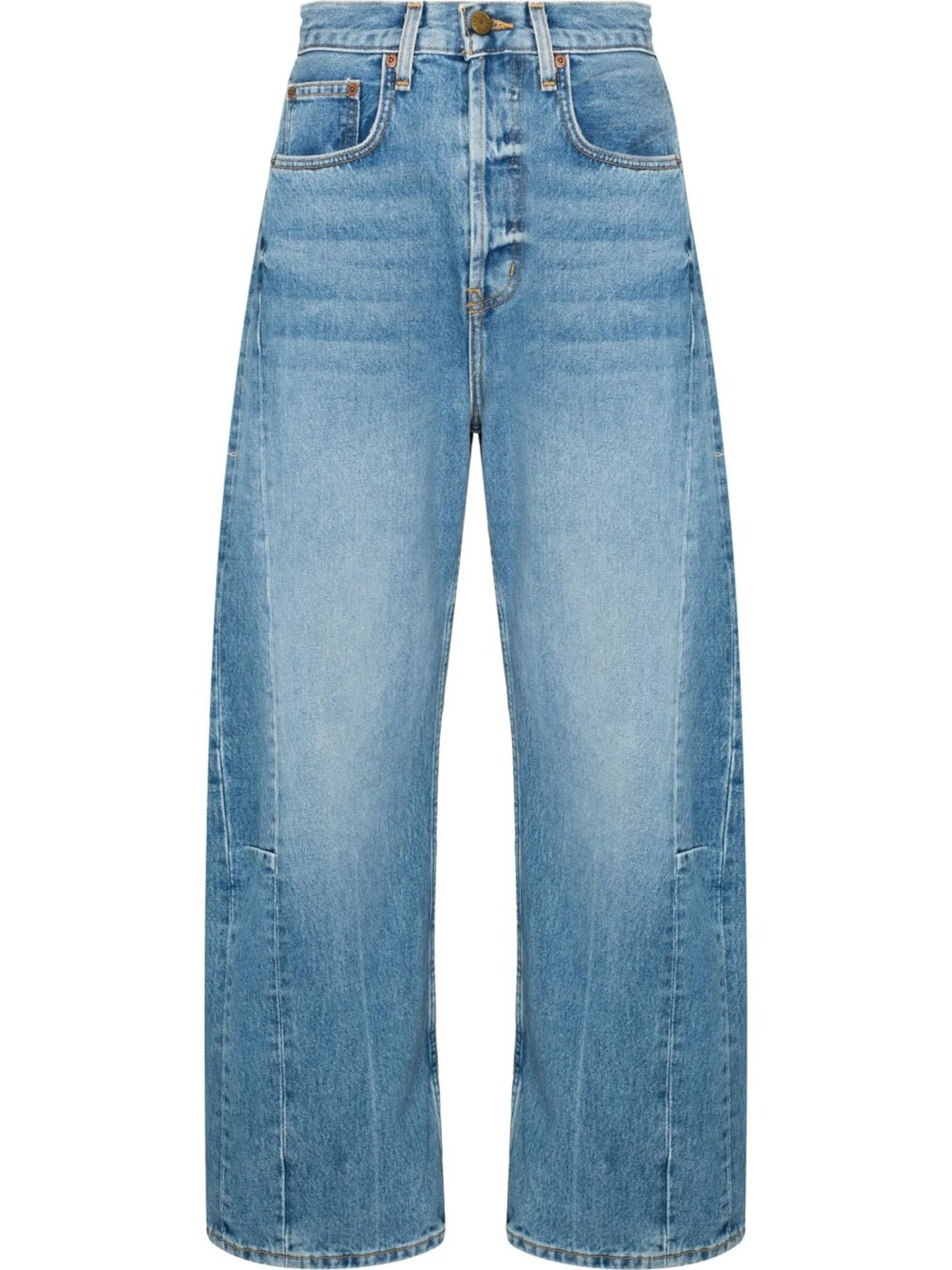 Lasso pieced-outseam denim jeans