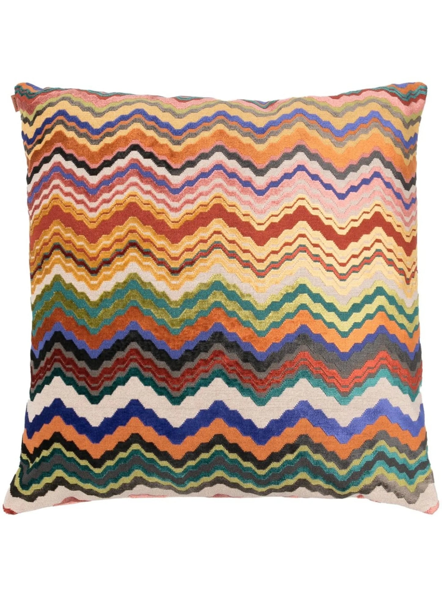 zigzag-jacquard down cushion