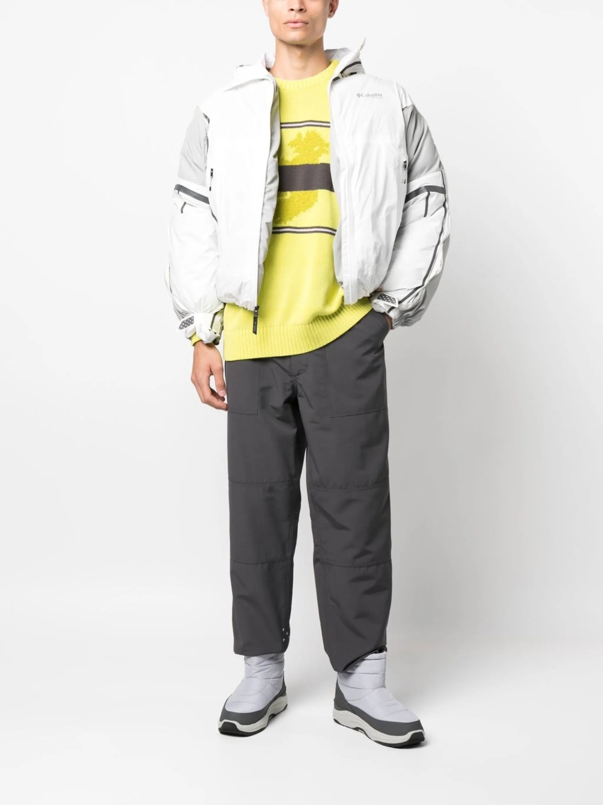 intarsia knit-logo crew neck jumper