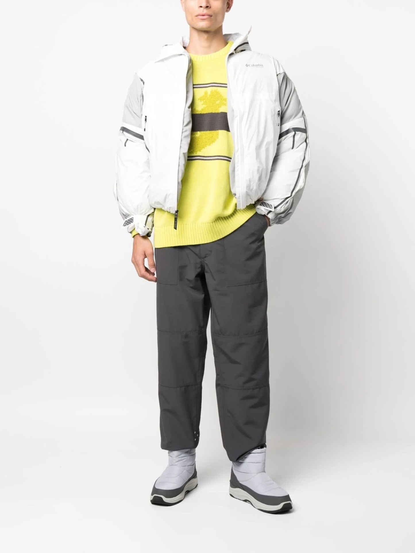 intarsia knit-logo crew neck jumper