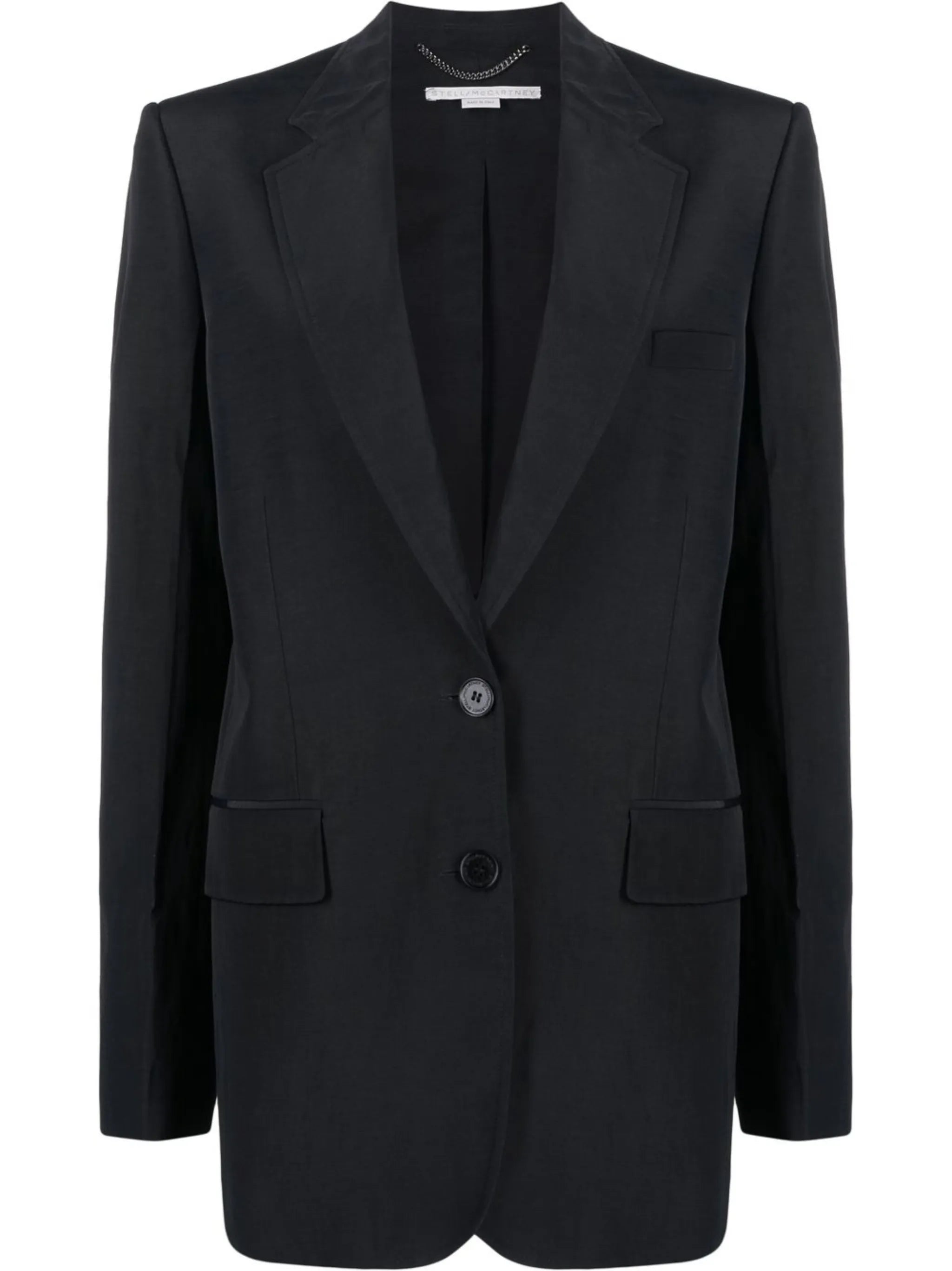 notched lapels single-breasted blazer