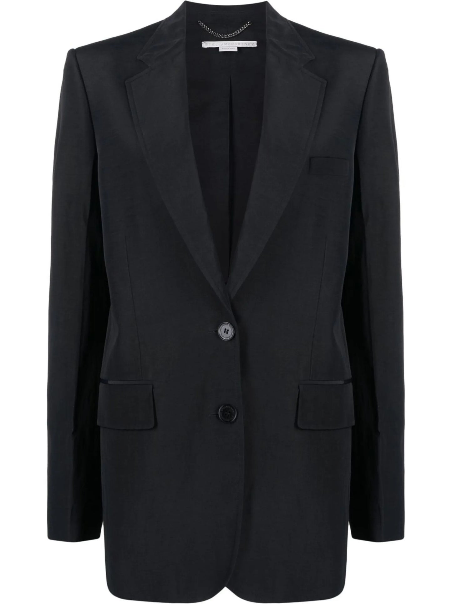 notched lapels single-breasted blazer