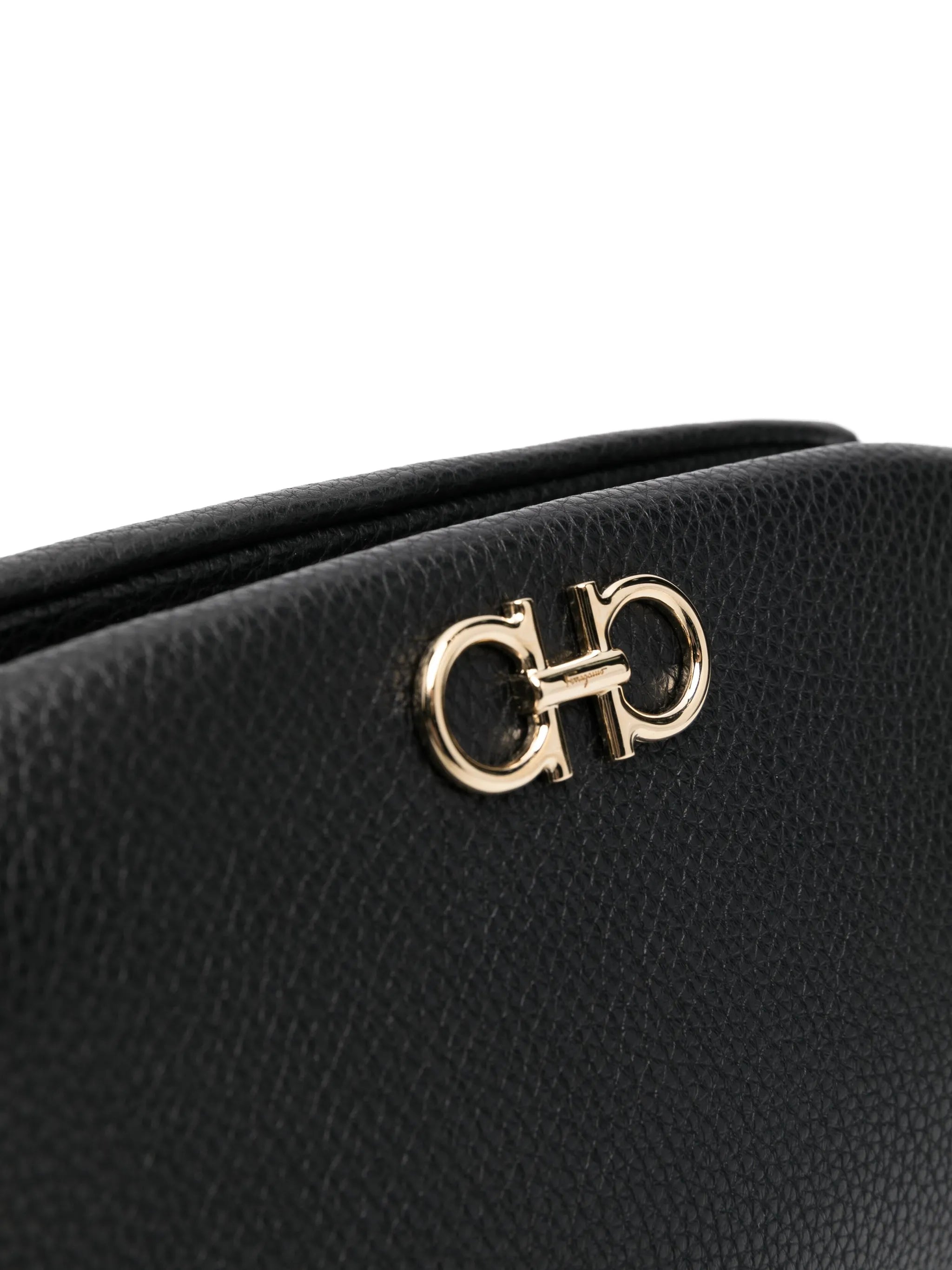 Gancini crossbody mini leather bag