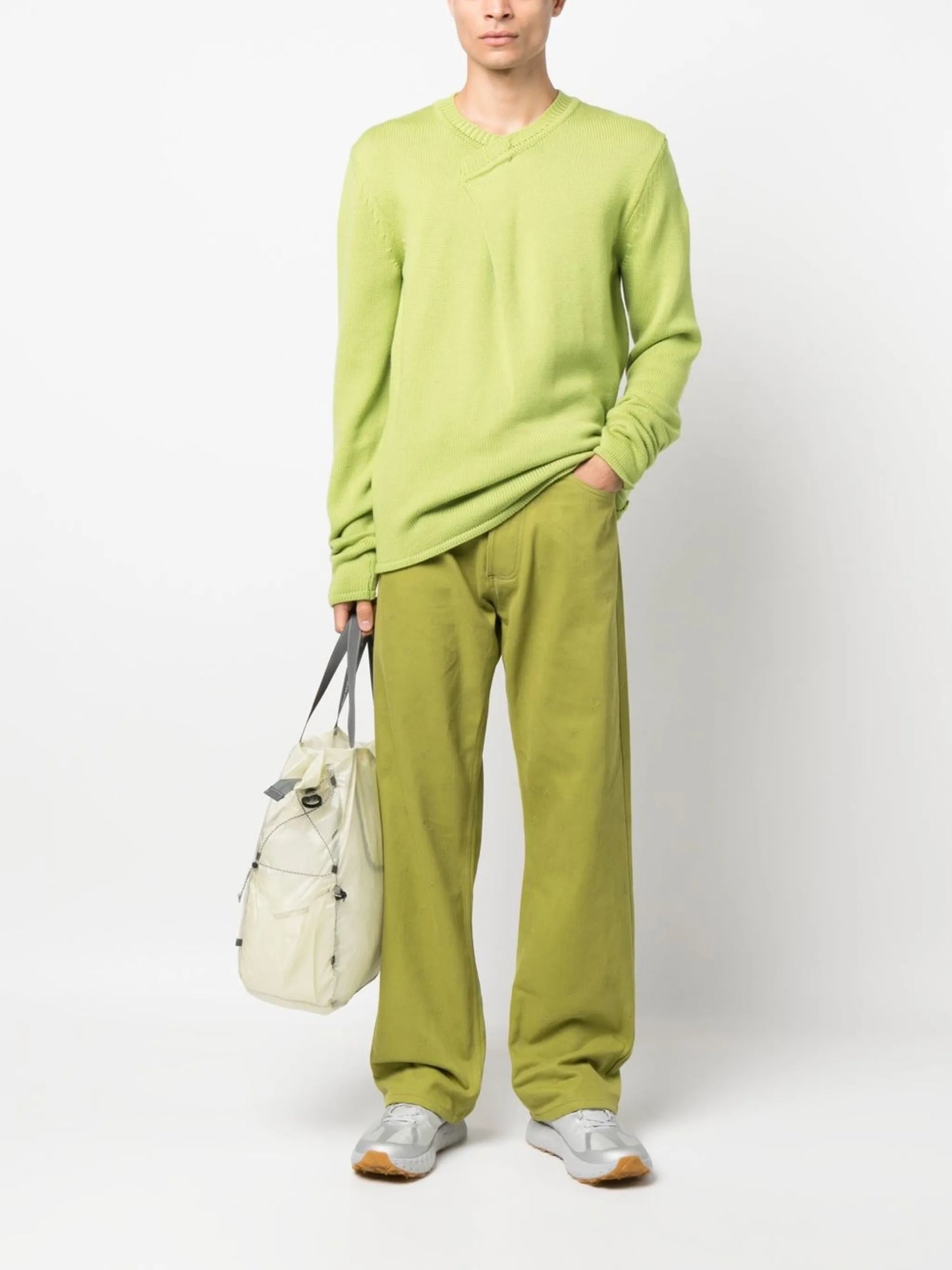 embroidered Eire-motif jeans