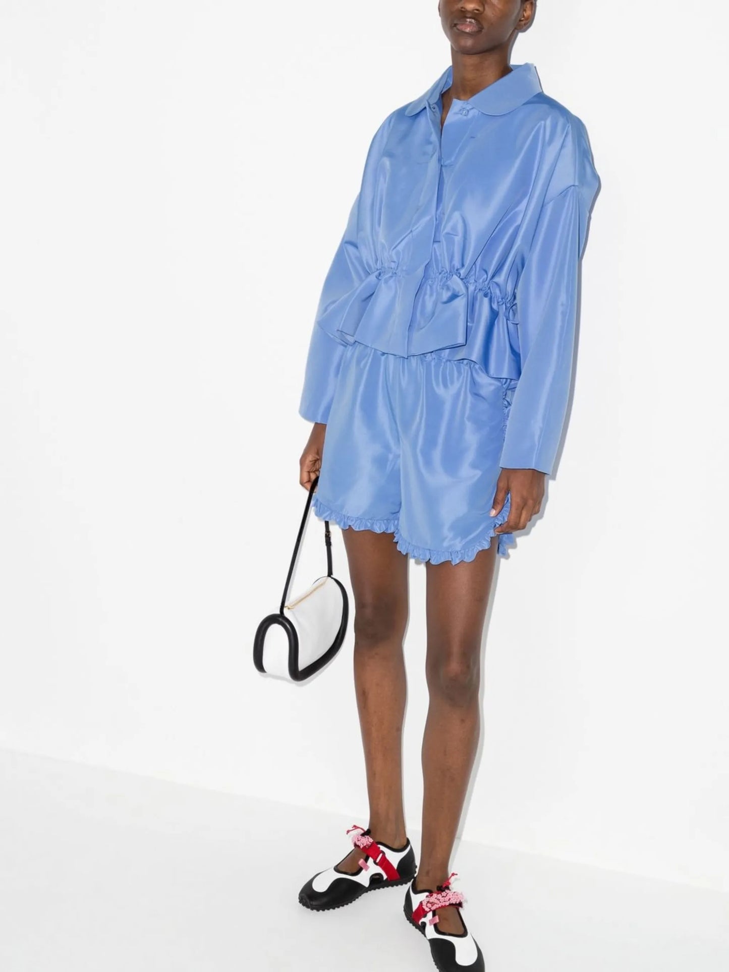 ruffle hem shorts
