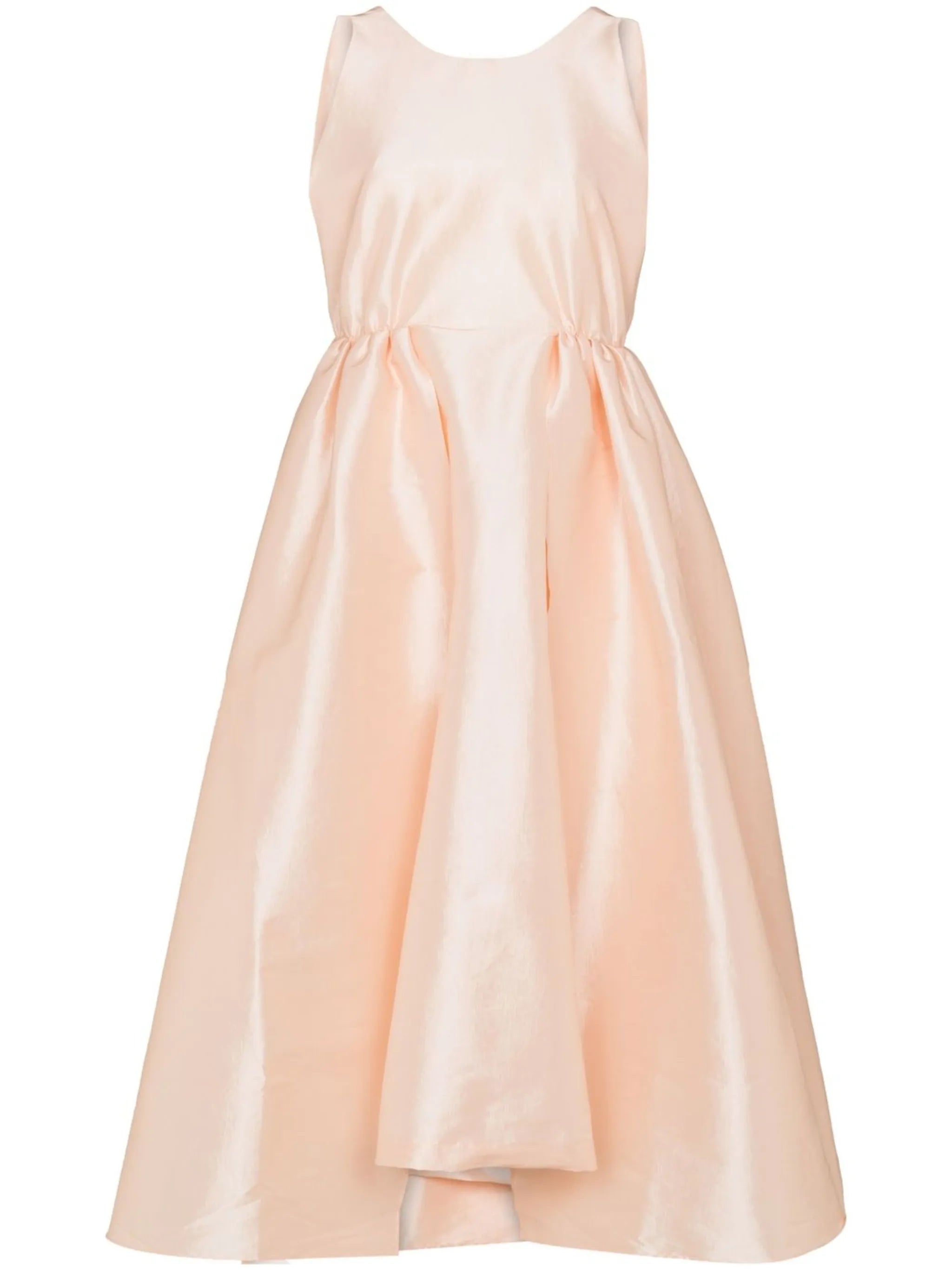 gathered-detail sleeveless dress