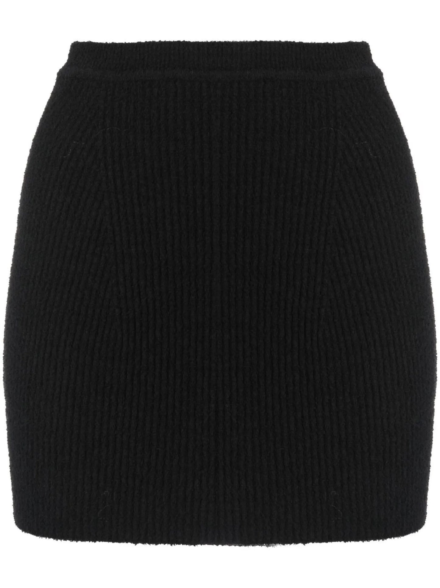 ribbed-knit mini skirt