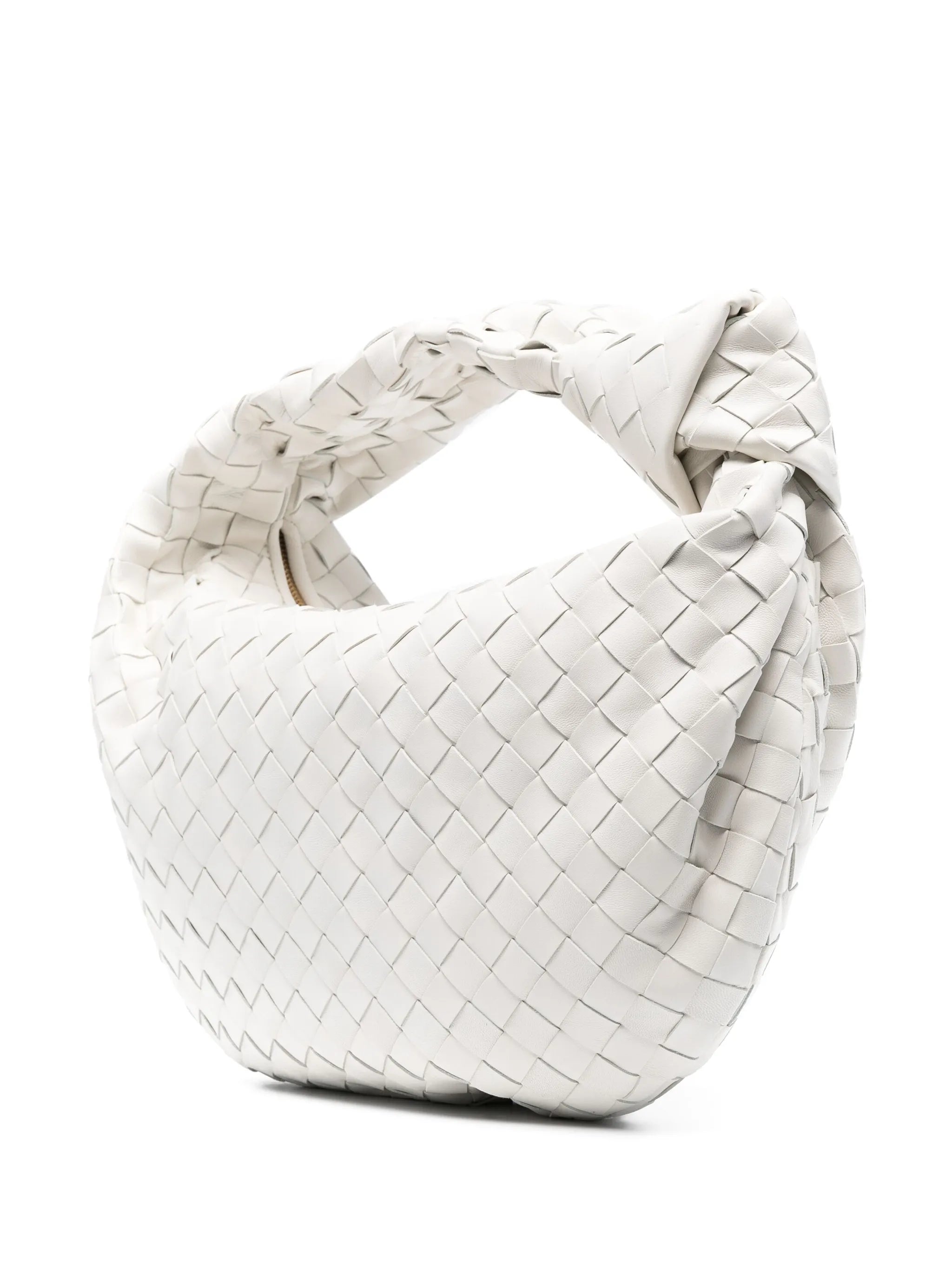 woven knot handle tote bag