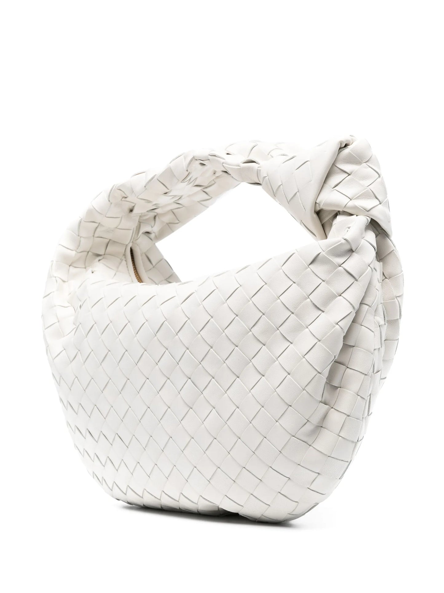 woven knot handle tote bag