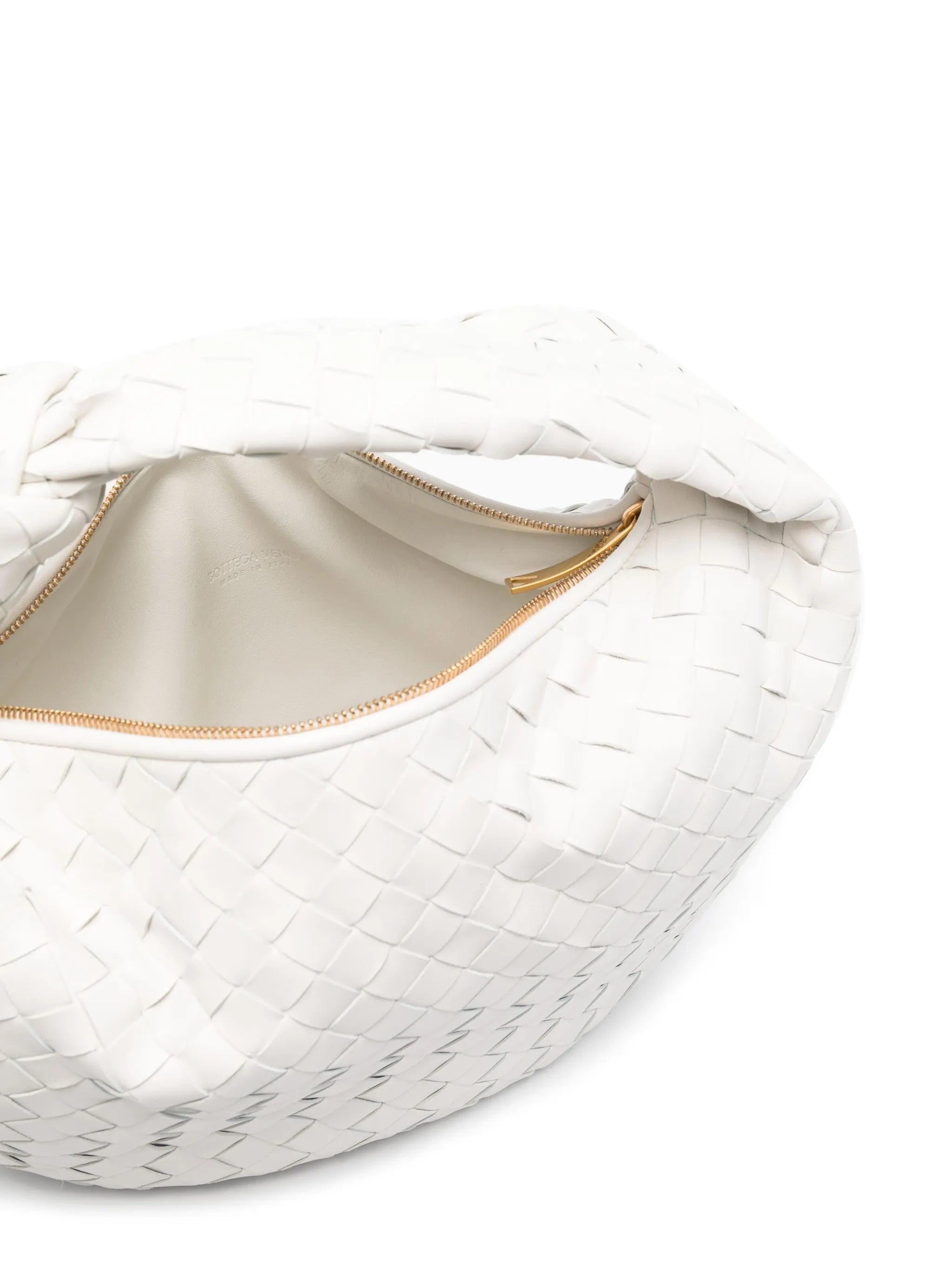 woven knot handle tote bag
