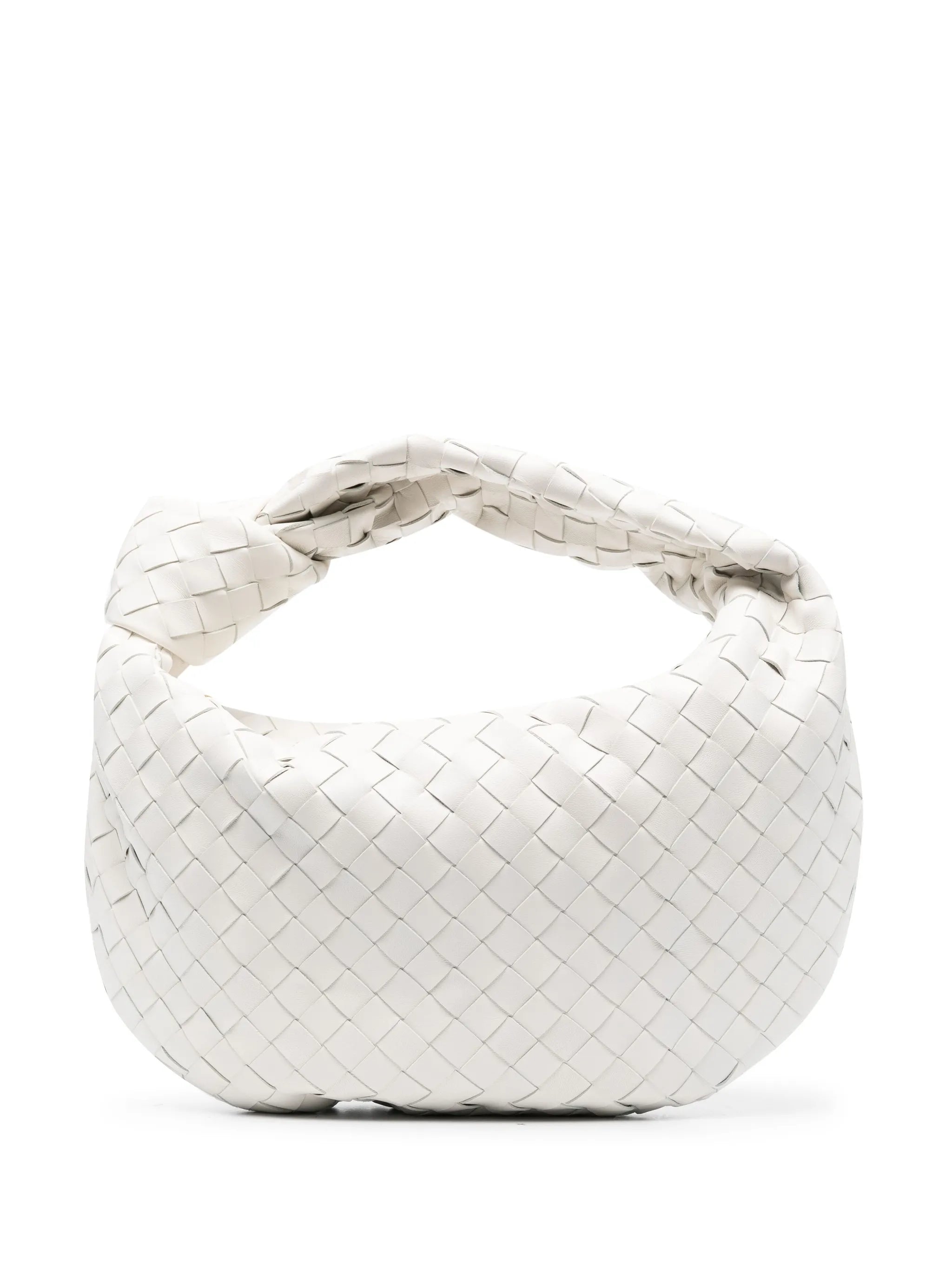 woven knot handle tote bag