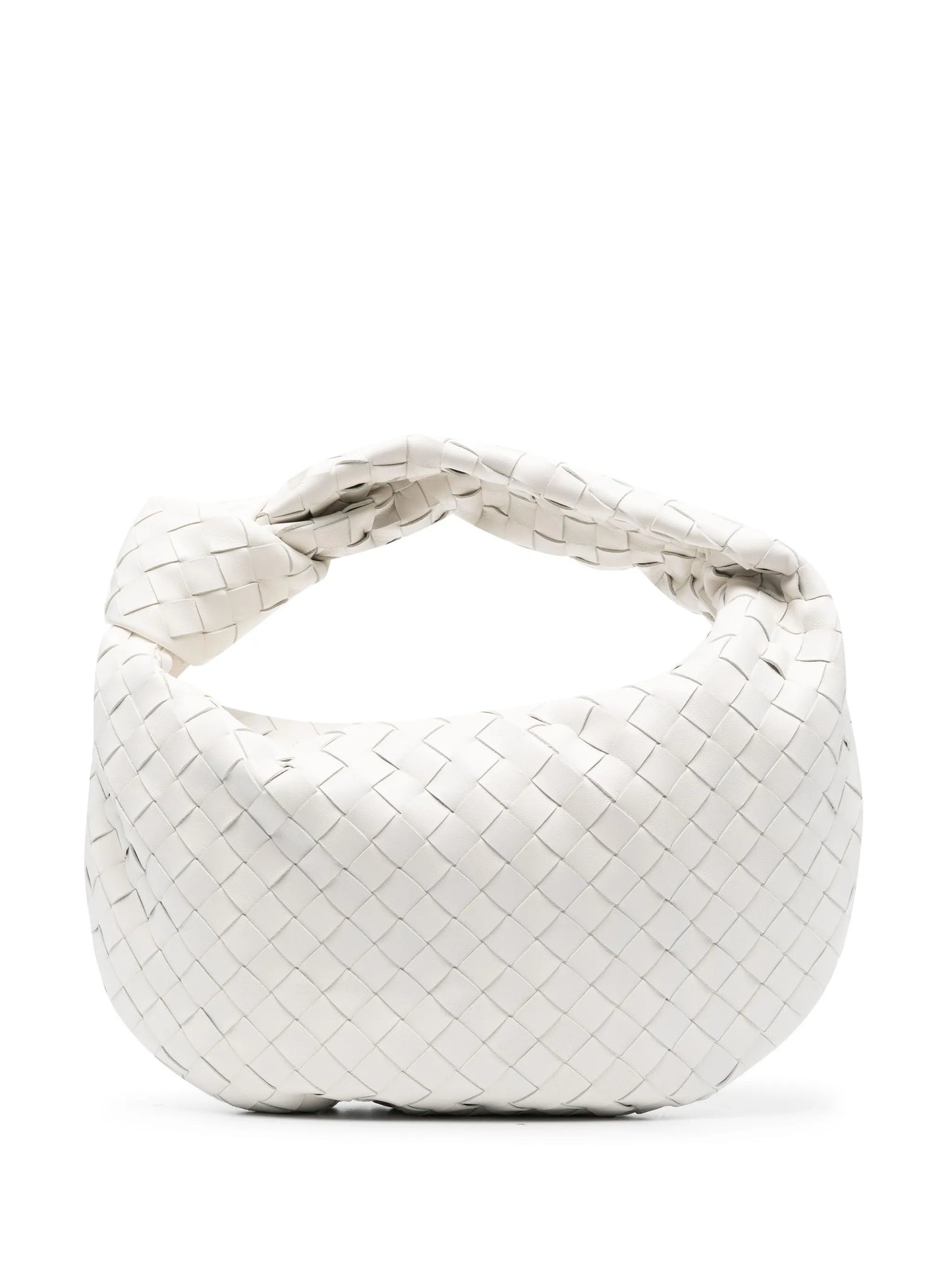 woven knot handle tote bag