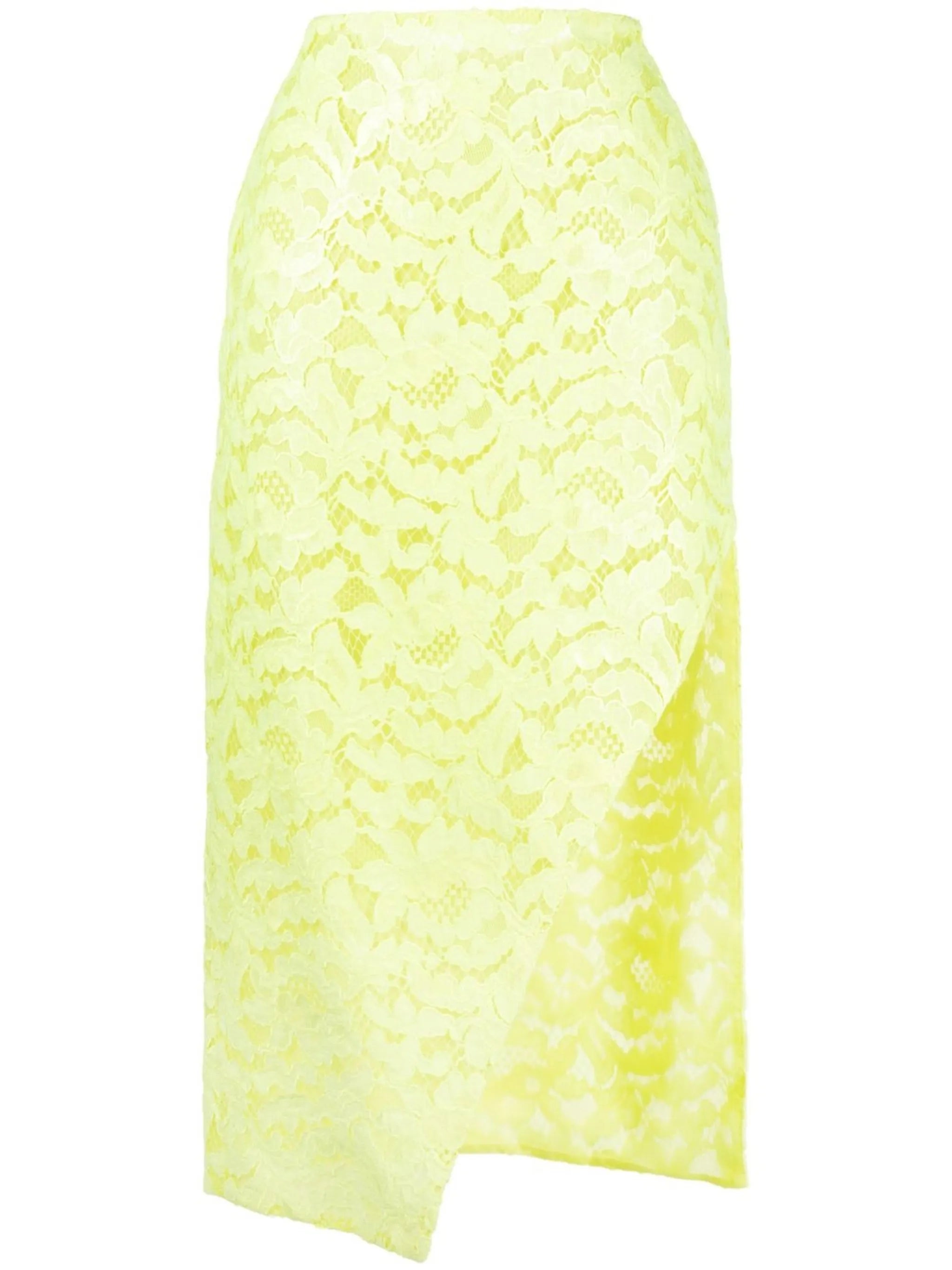 floral-lace midi skirt