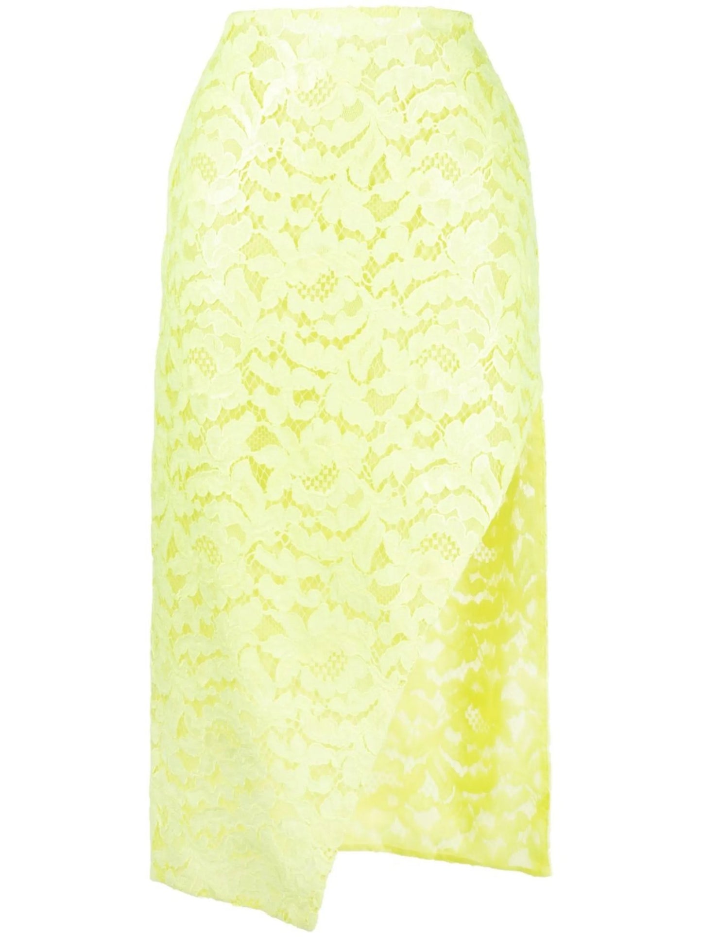 floral-lace midi skirt