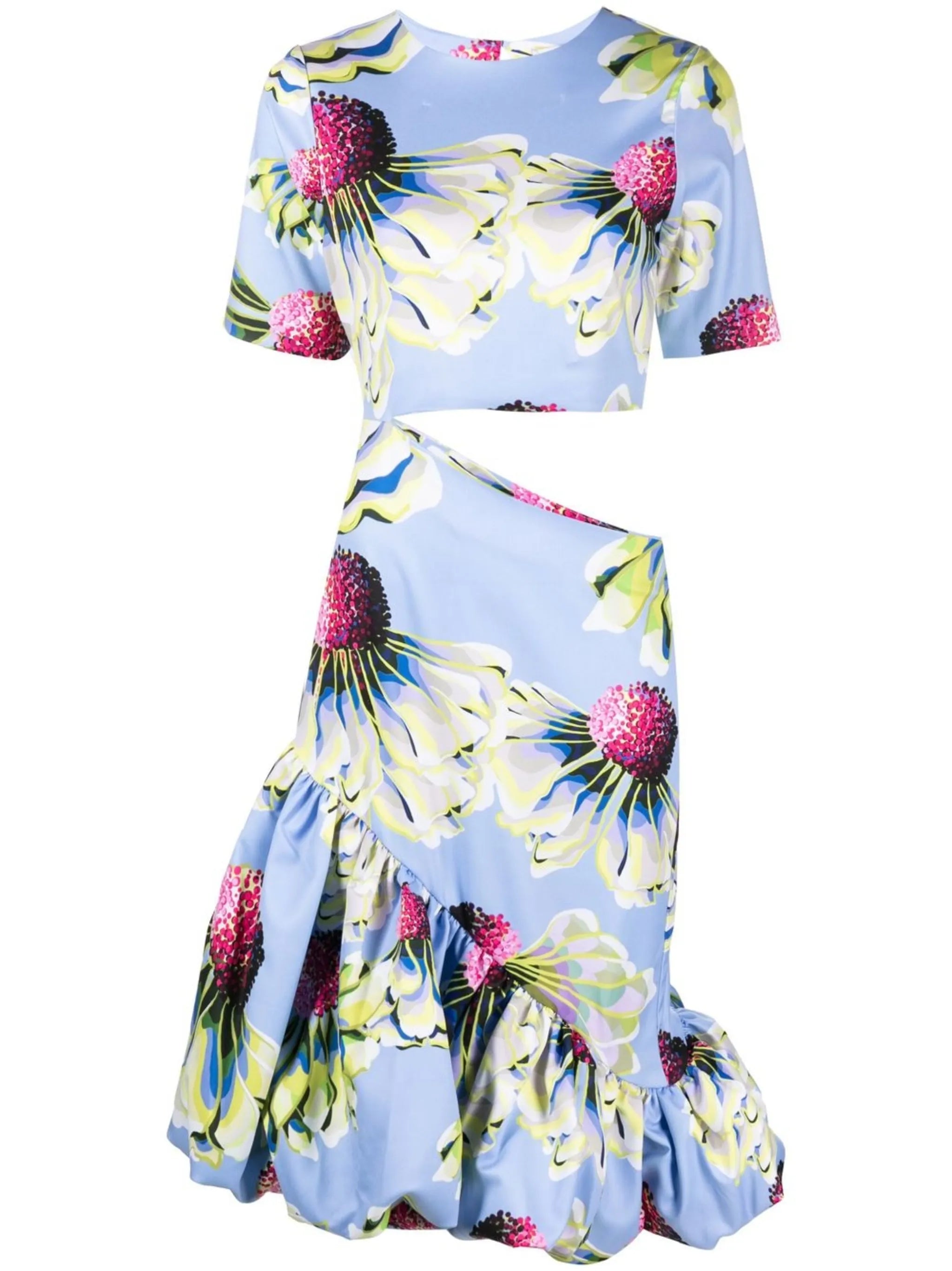 graphic-print short-sleeve dress