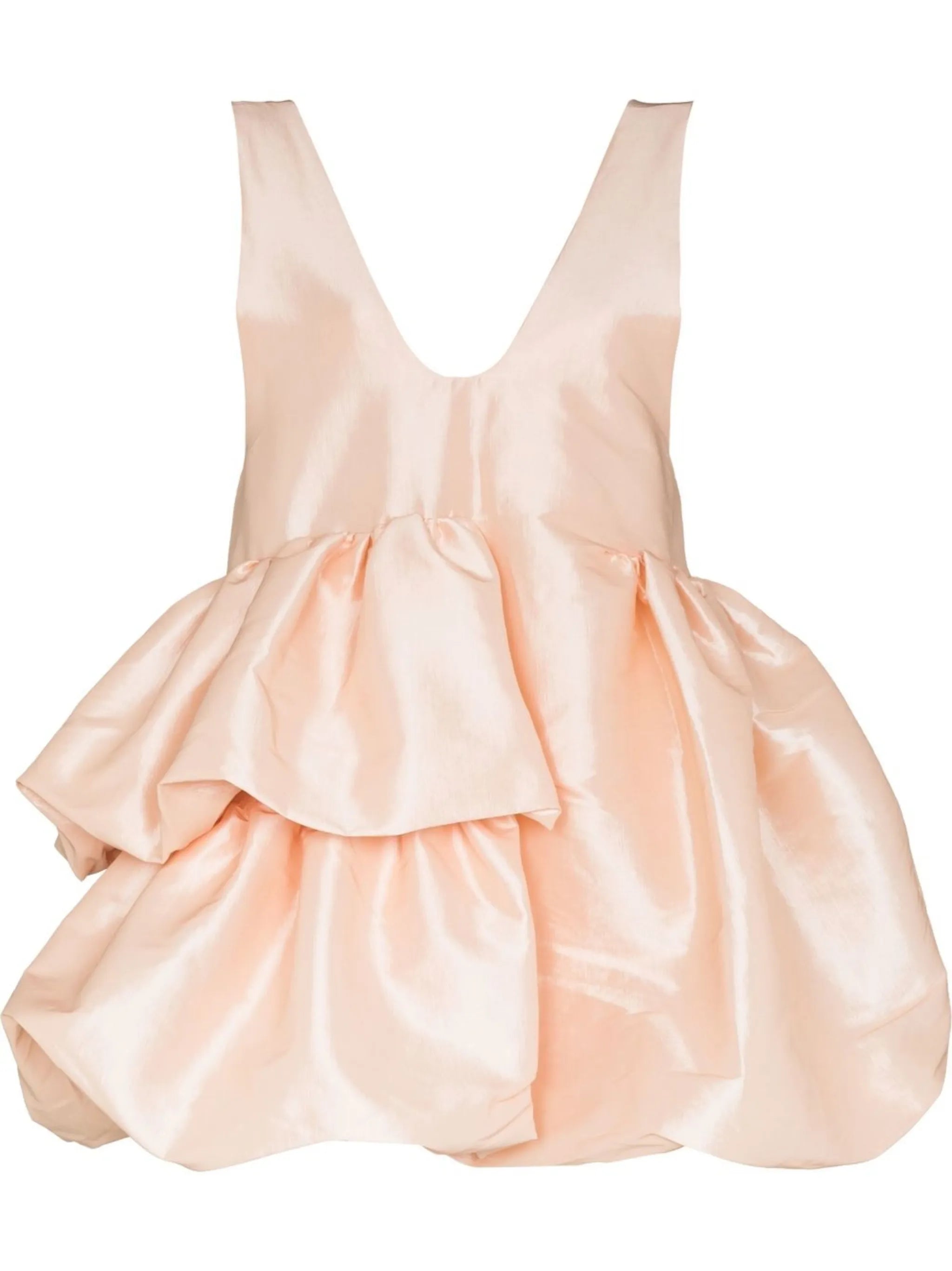V-neck ruffle-detail dress