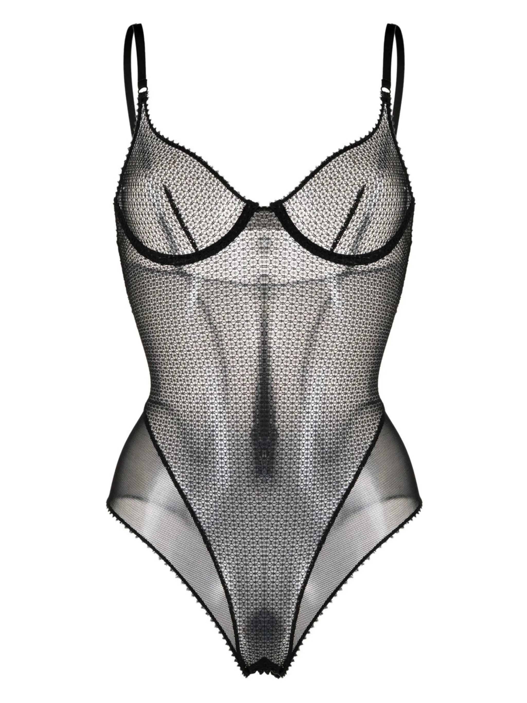 Crochet mesh bodysuit
