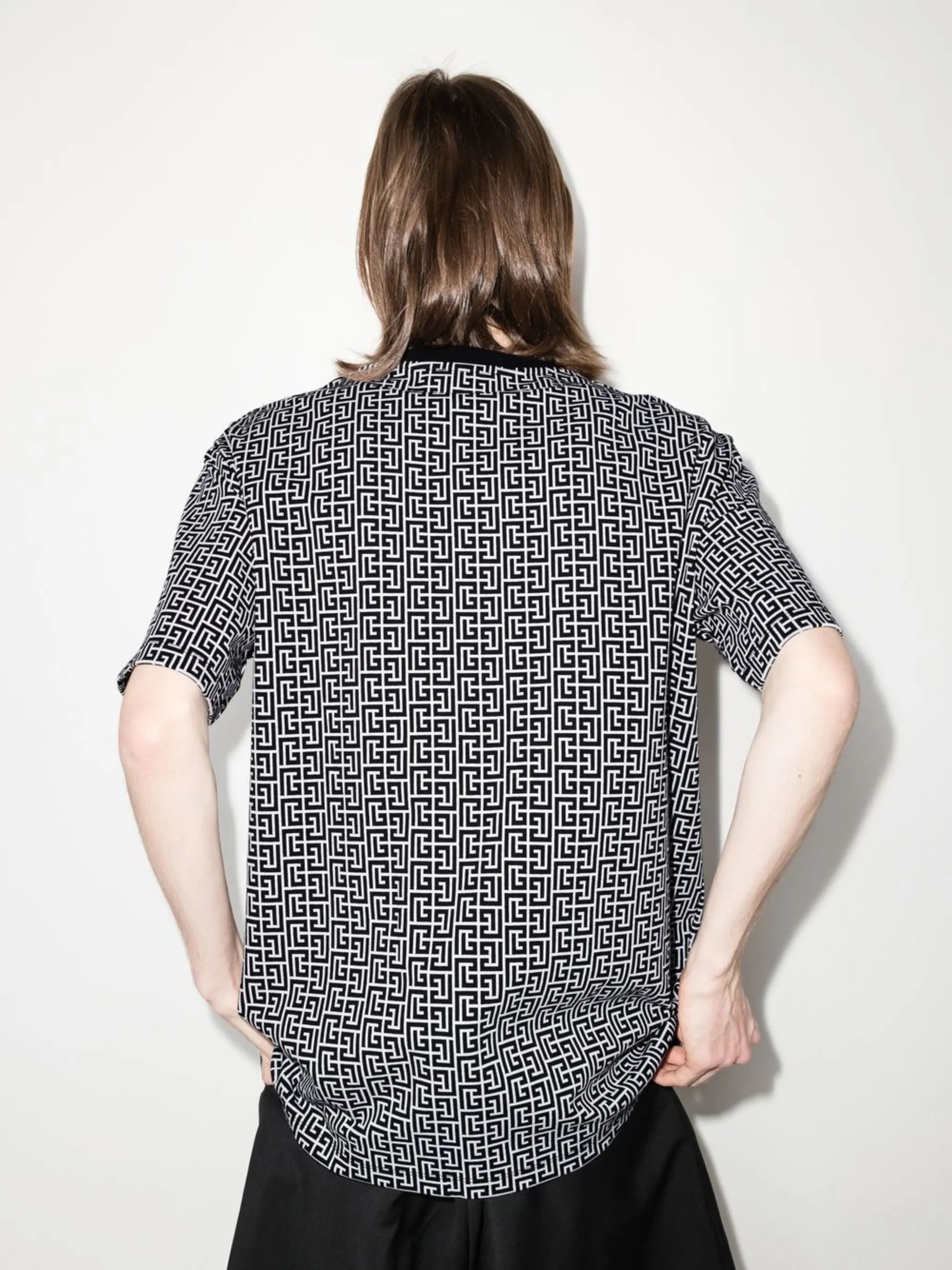 monogram-print cotton T-shirt