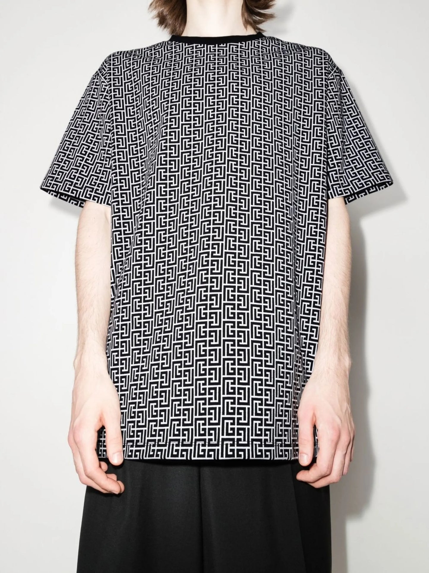 monogram-print cotton T-shirt