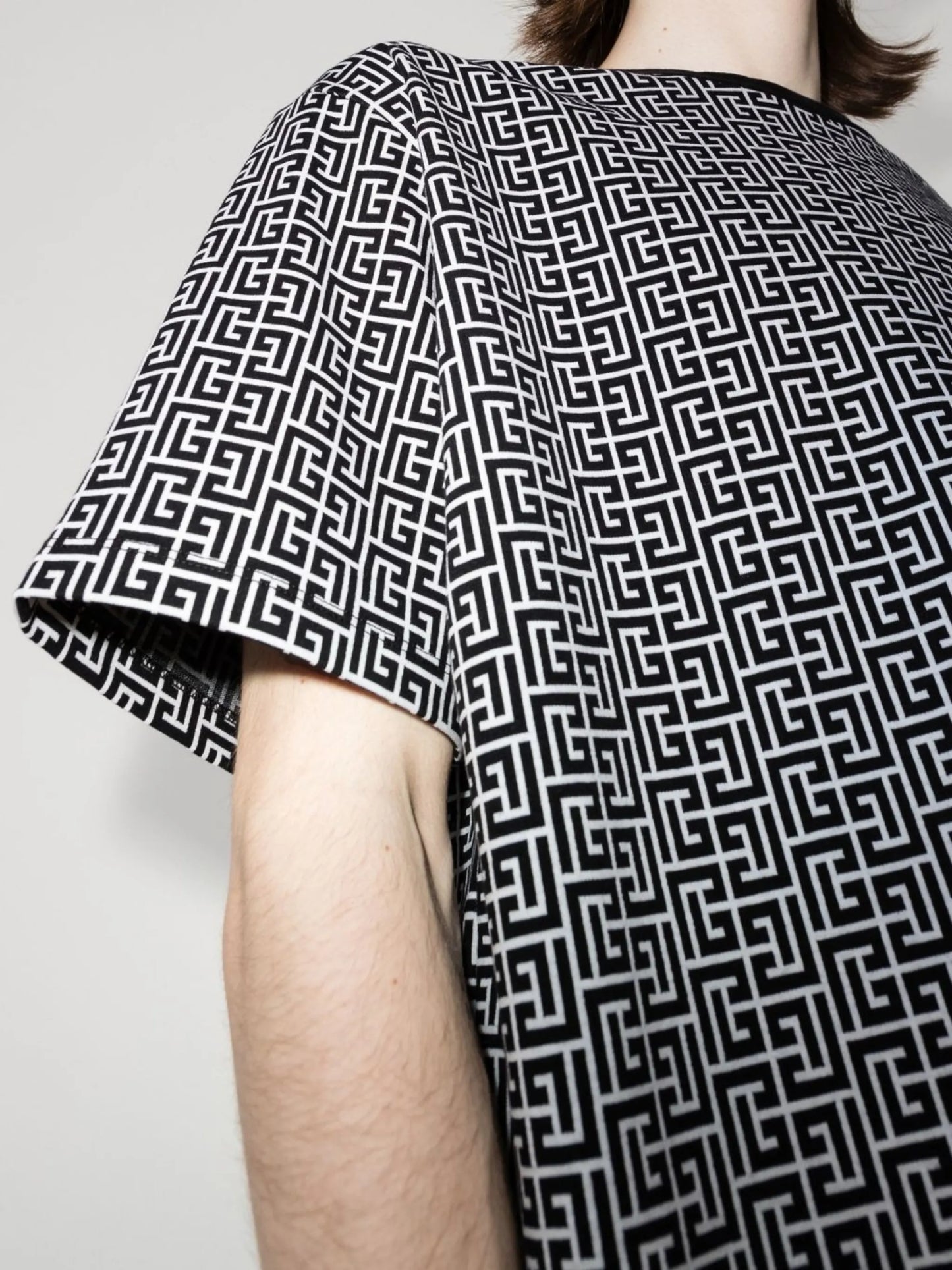 monogram-print cotton T-shirt