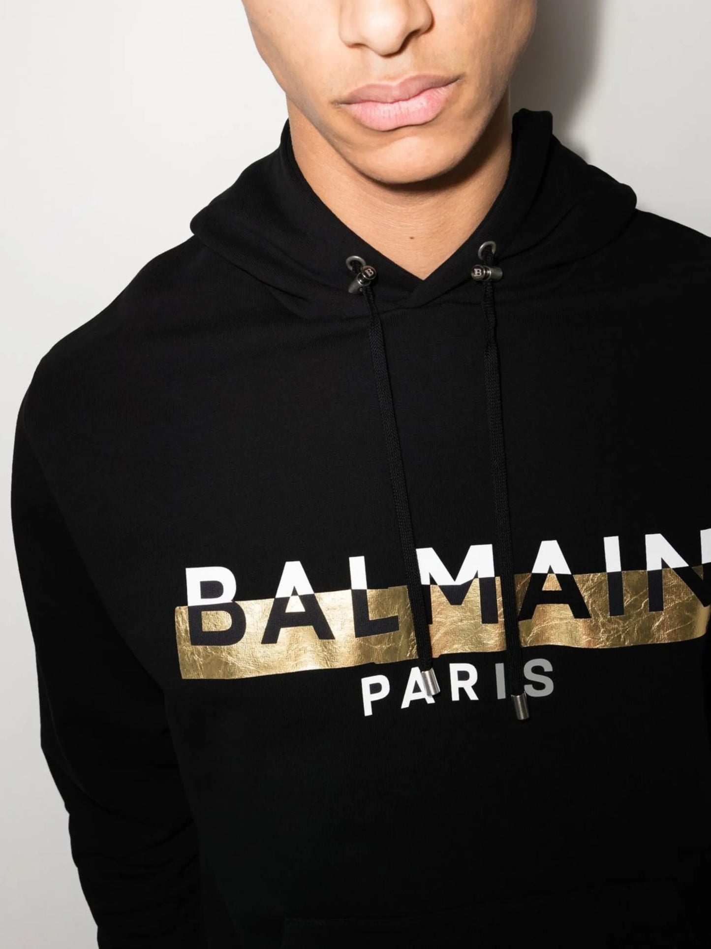 foil logo-print hooded jacket