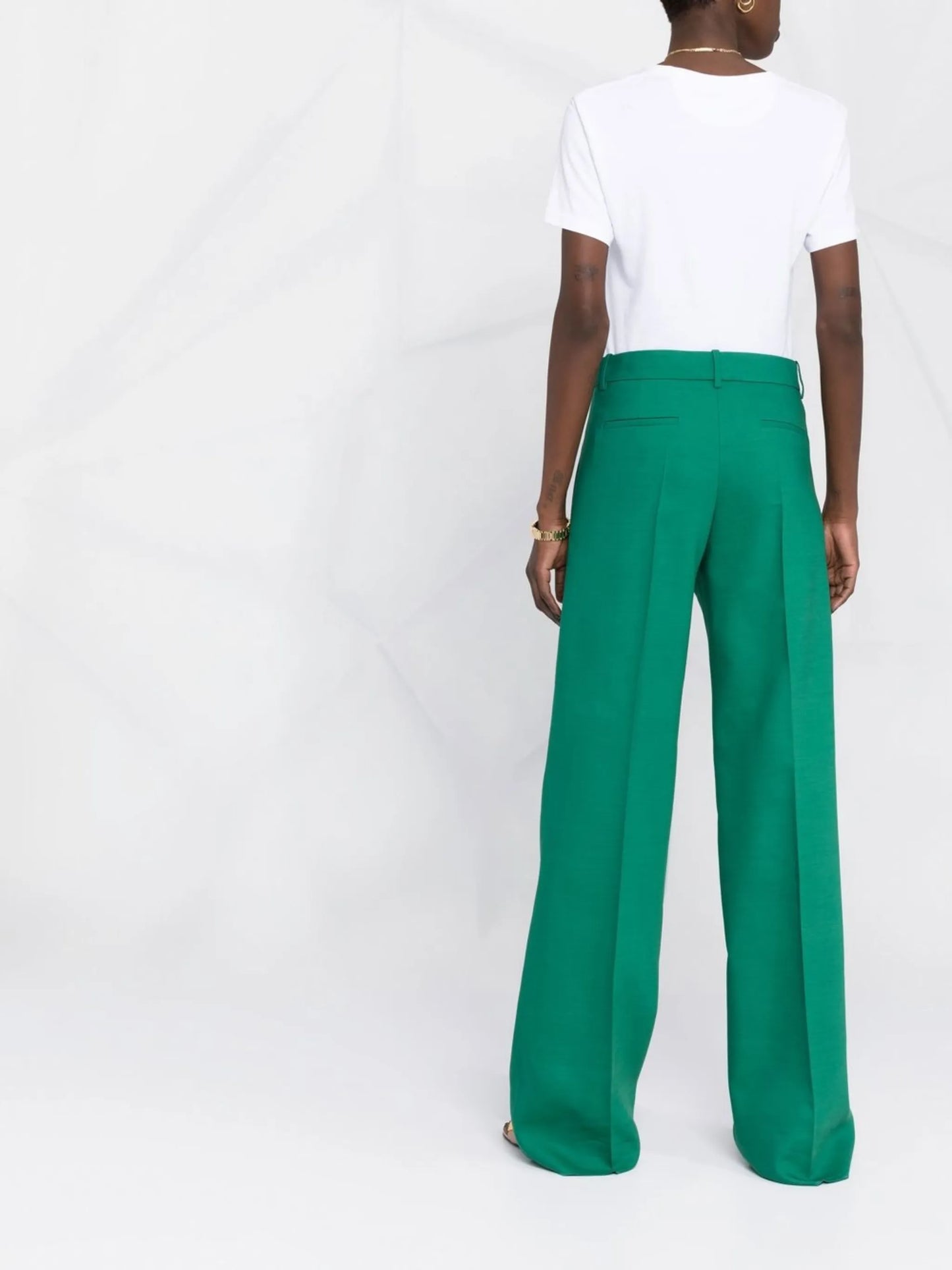 high-waist wide-leg trousers