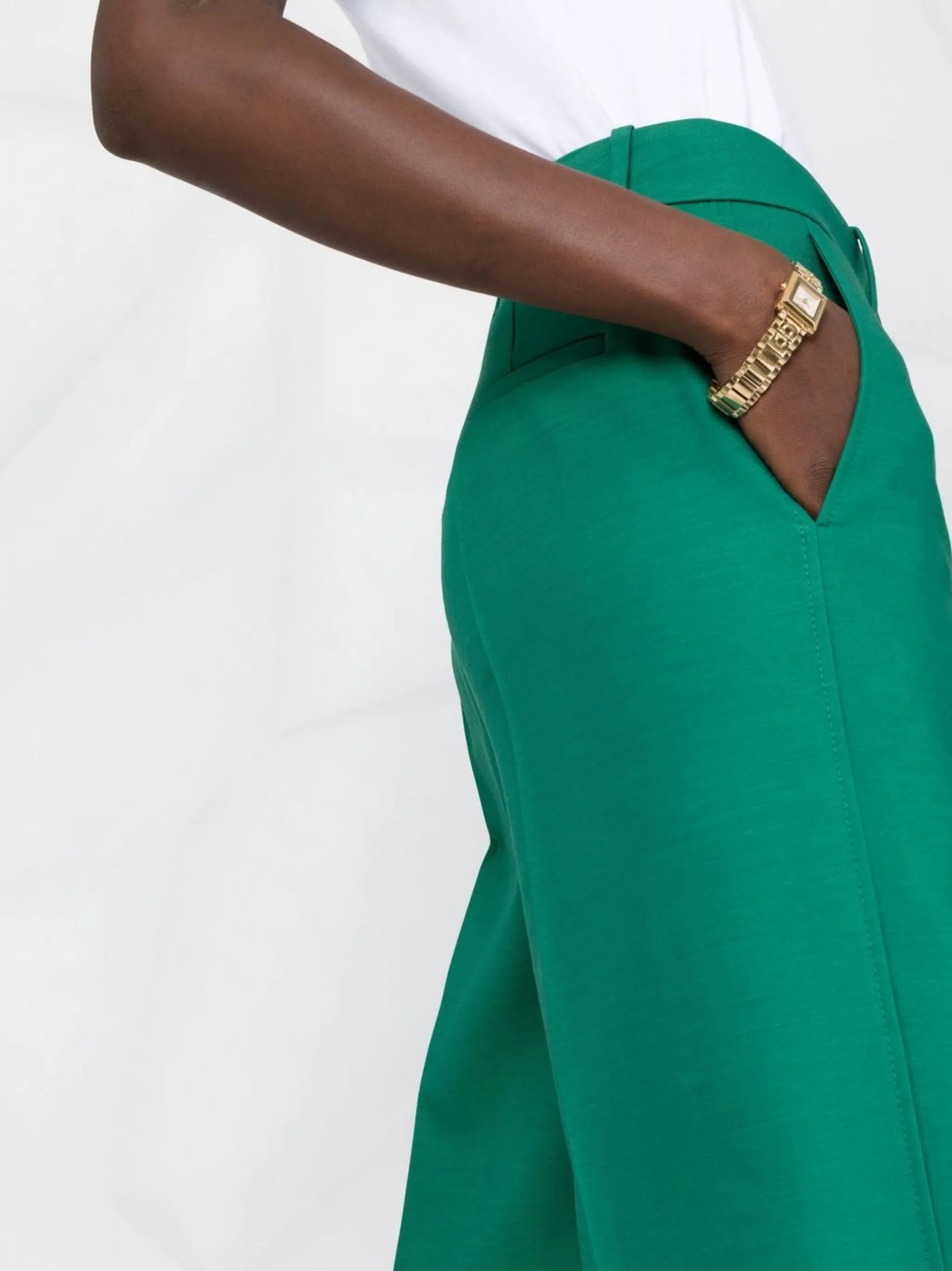 high-waist wide-leg trousers