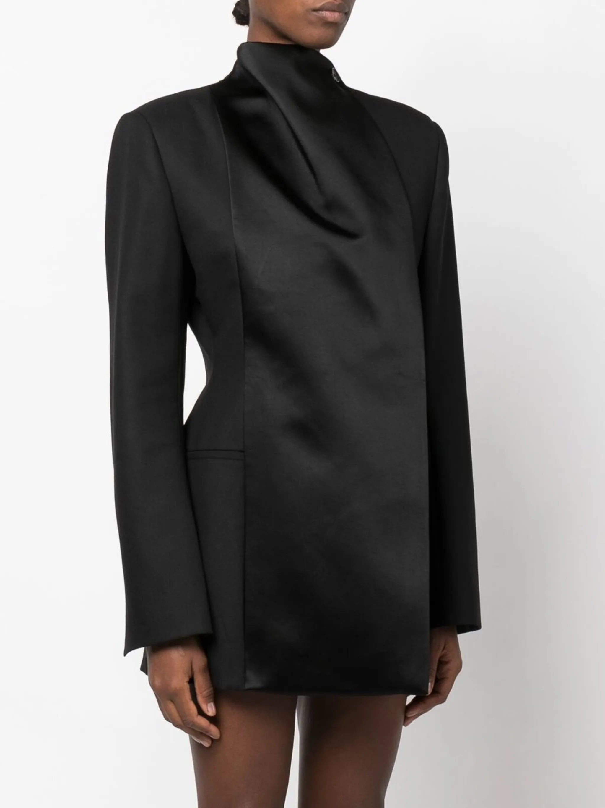 draped virgin wool blazer