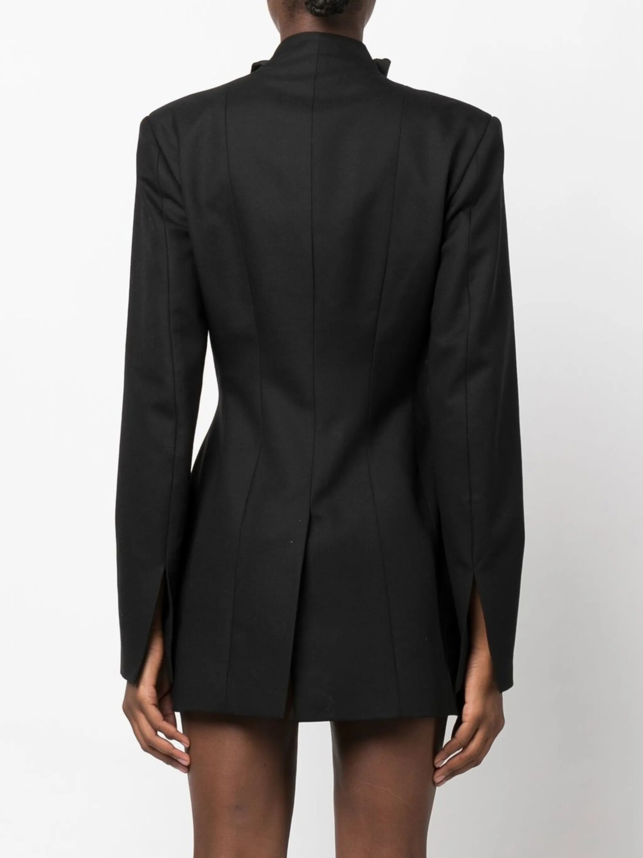 draped virgin wool blazer