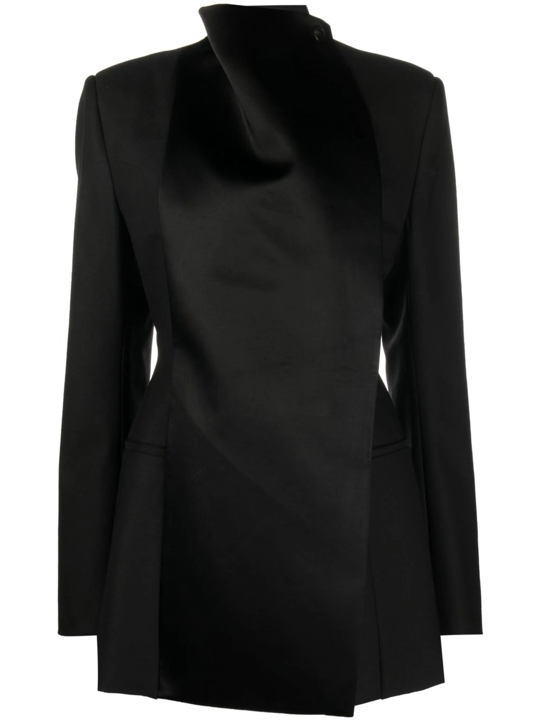 draped virgin wool blazer