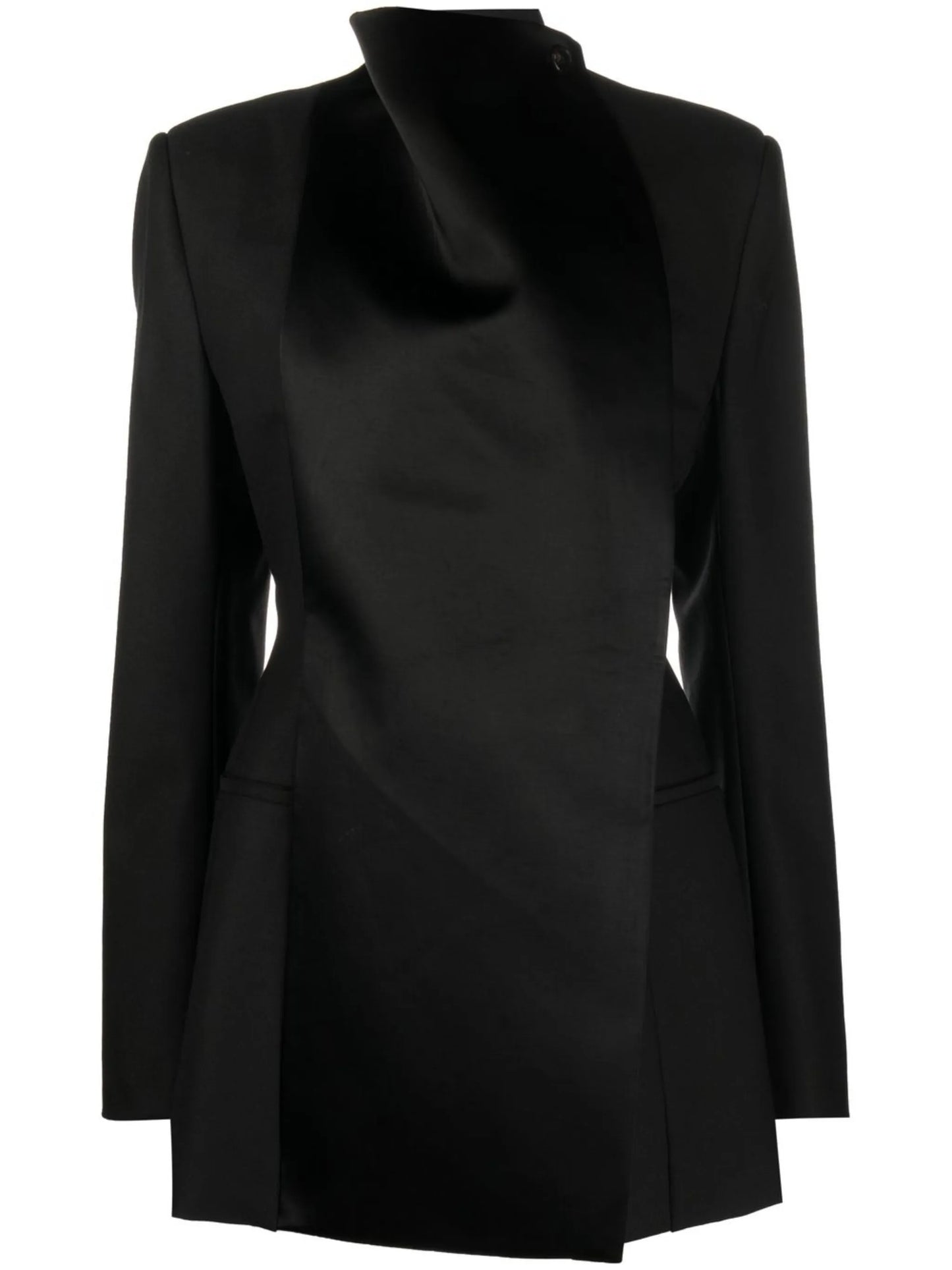 draped virgin wool blazer