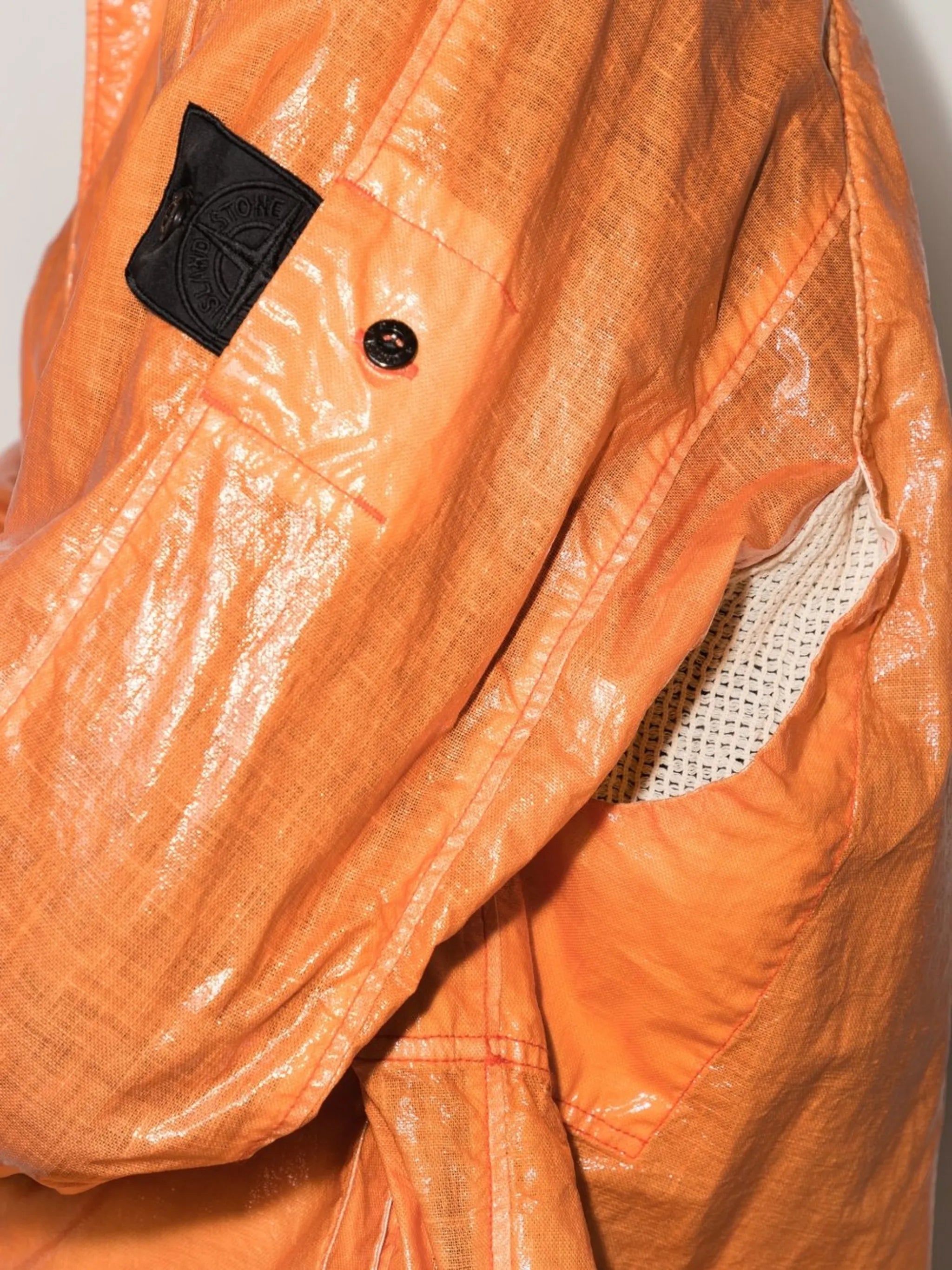 Compass-patch shirt jacket