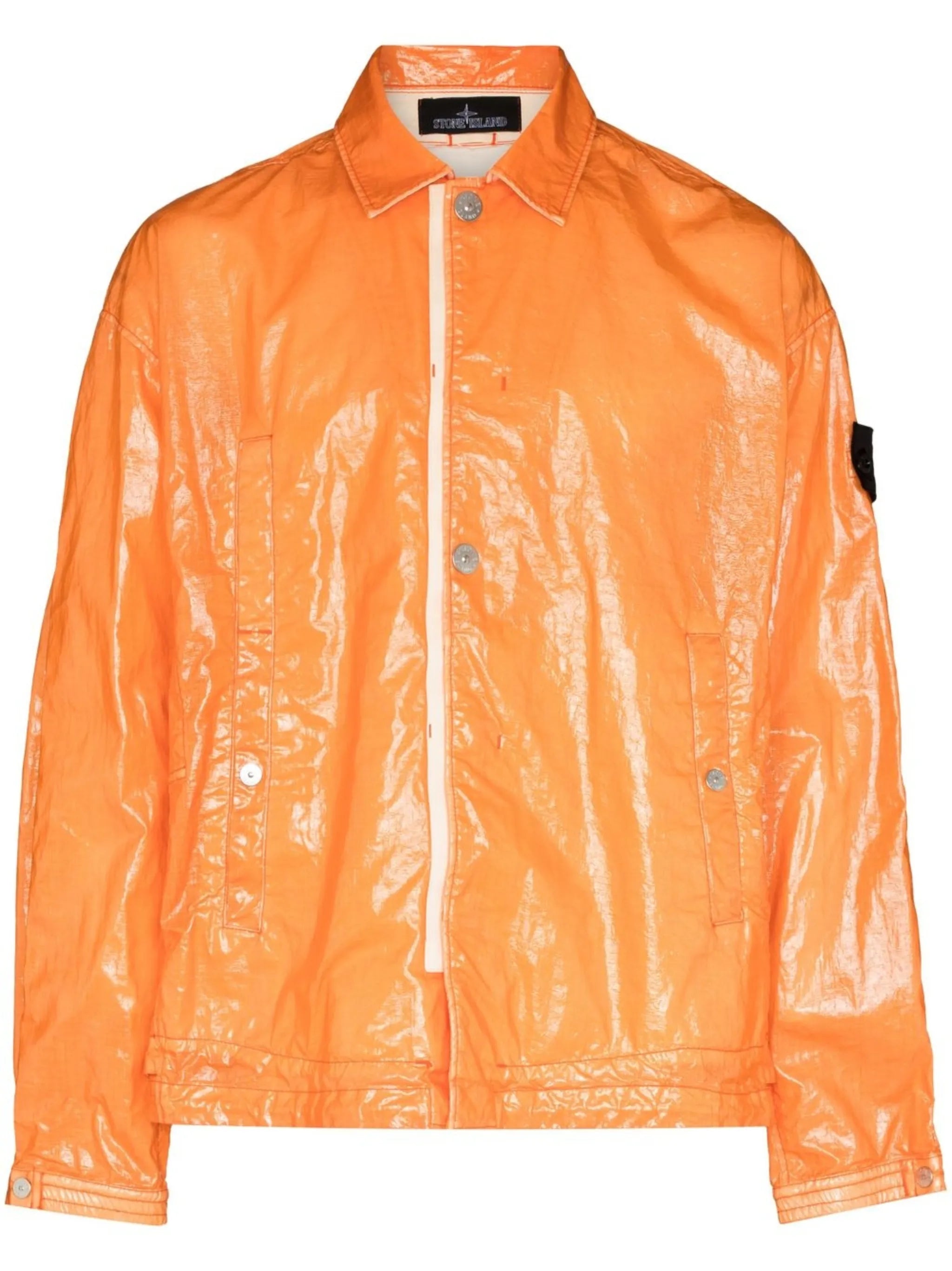 Compass-patch shirt jacket