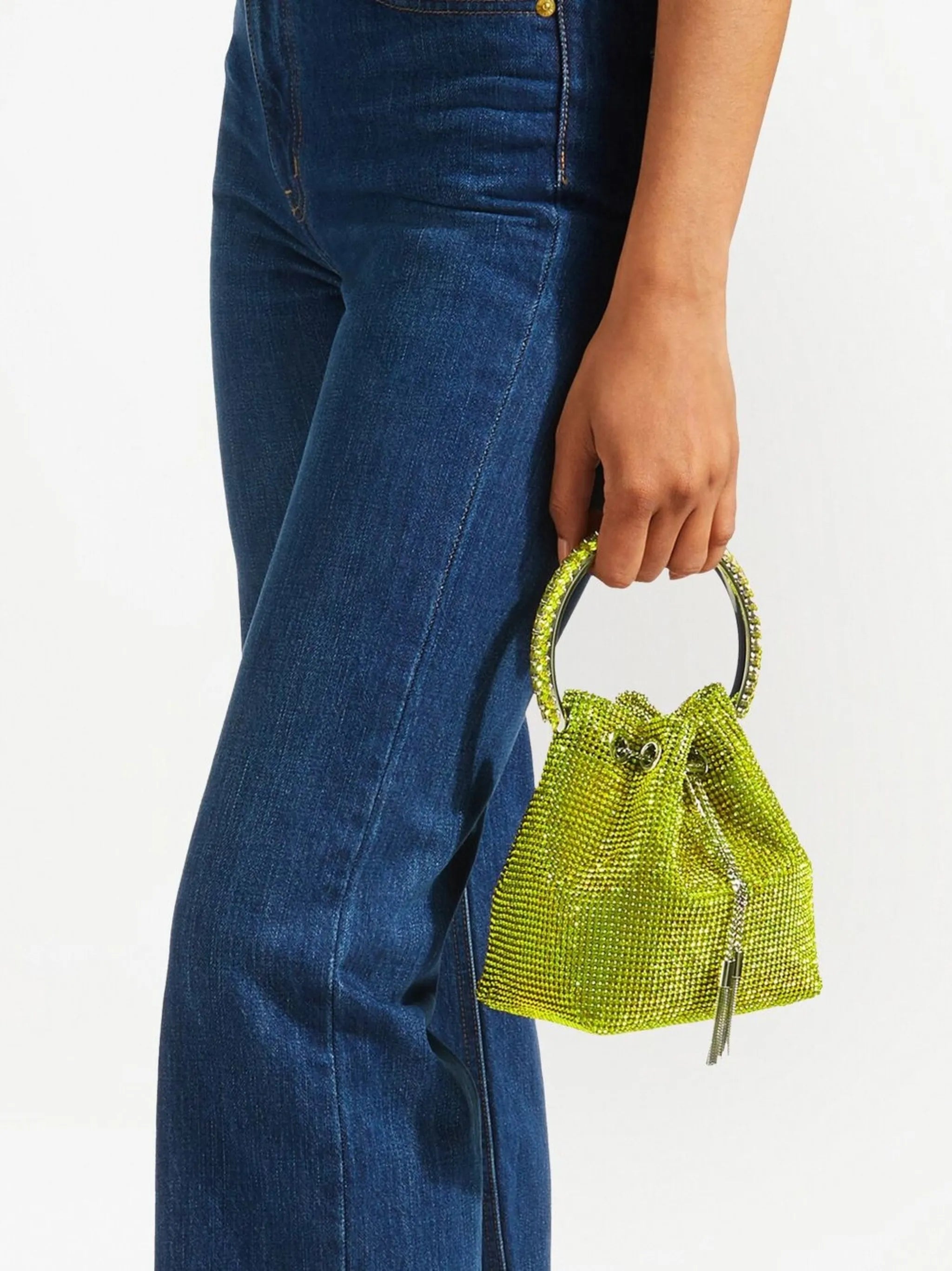 Bon Bon crystal-embellished bucket bag