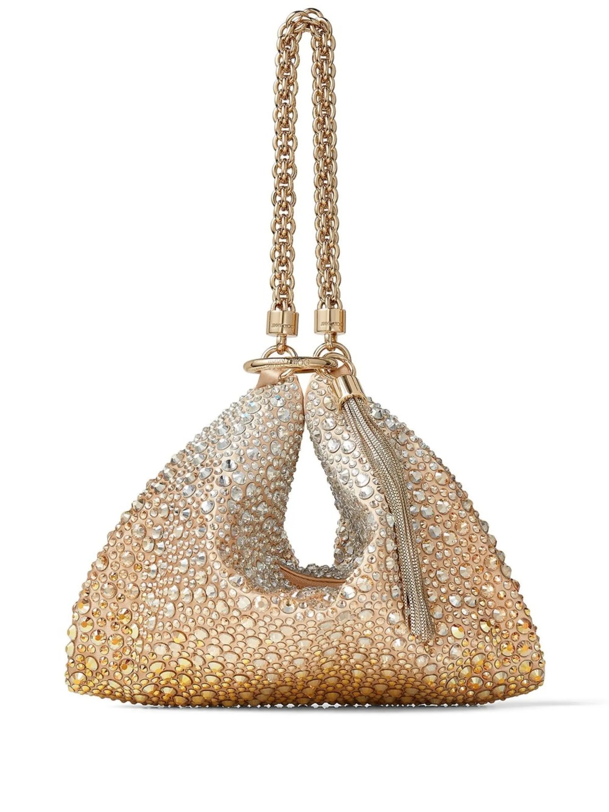 Callie crystal-embellished clutch bag