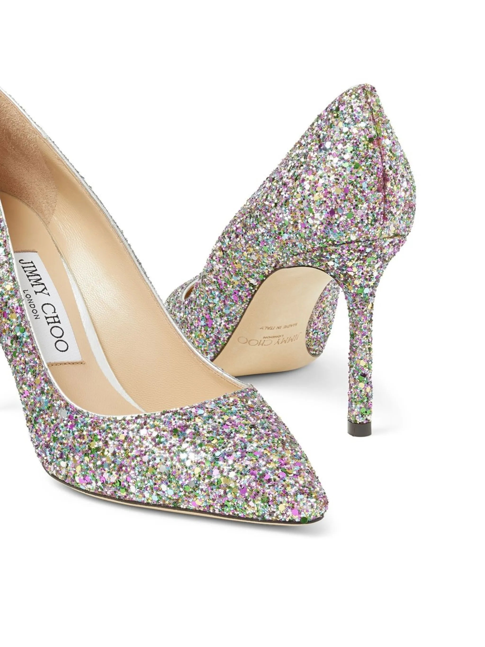Romy 85mm glitter pumps