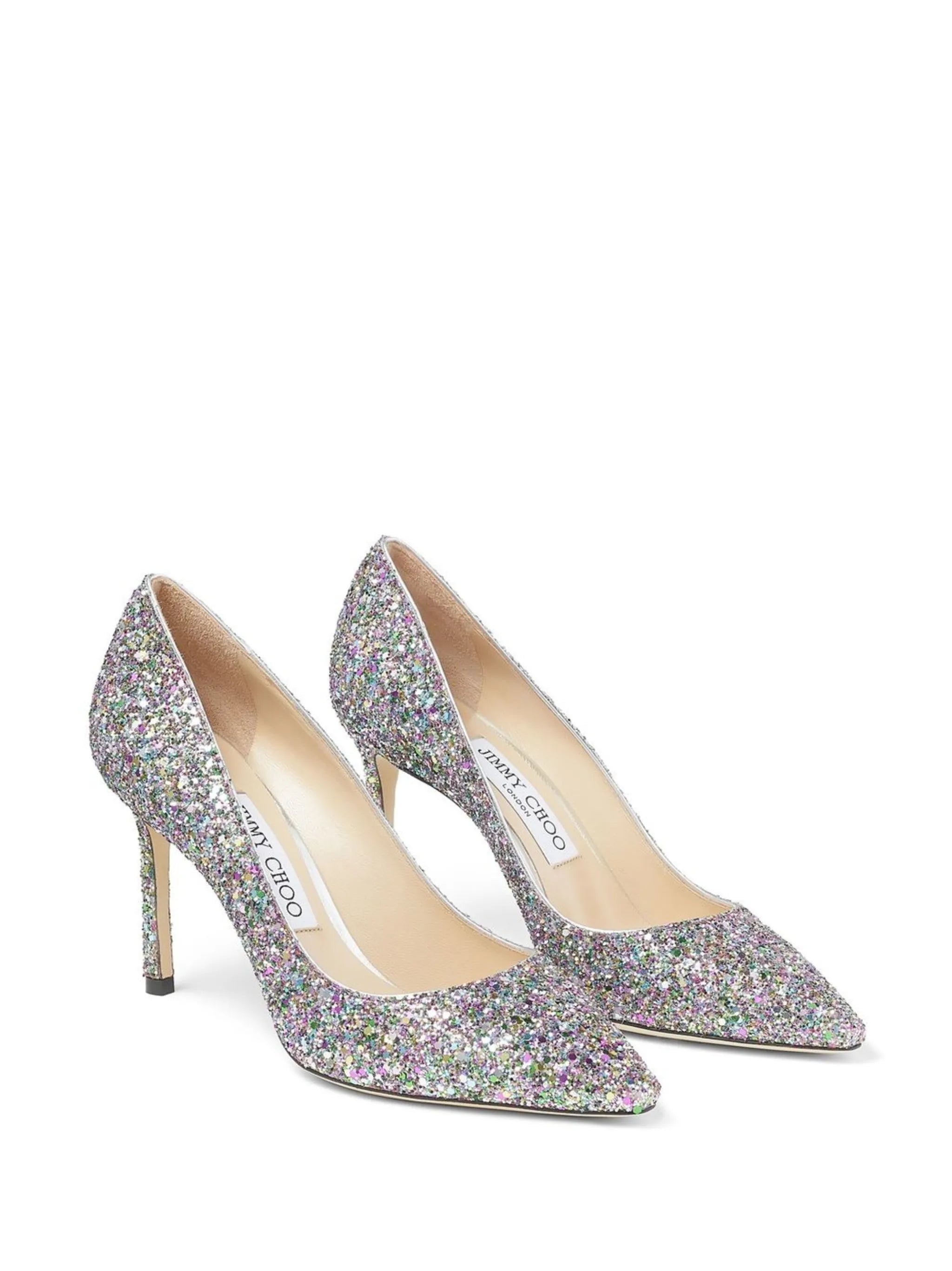 Romy 85mm glitter pumps