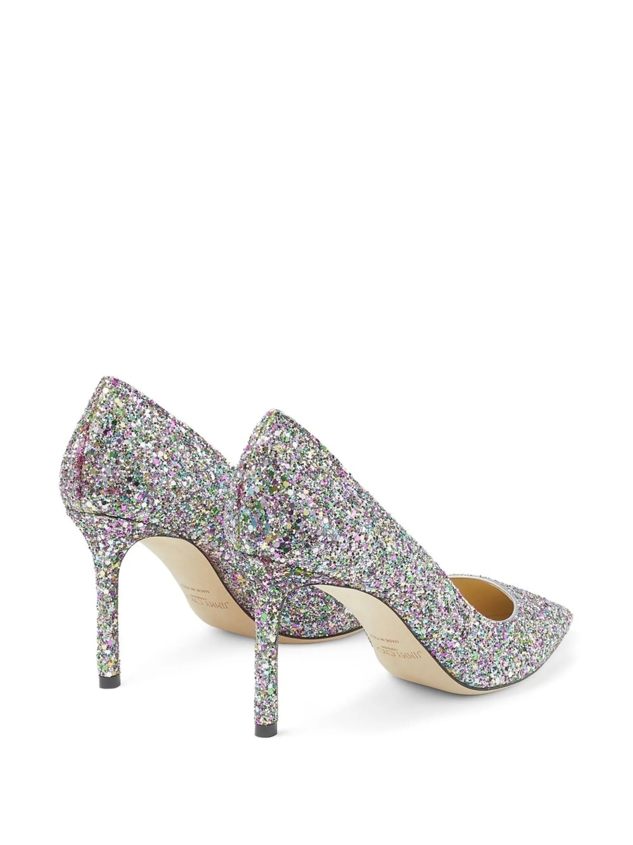 Romy 85mm glitter pumps