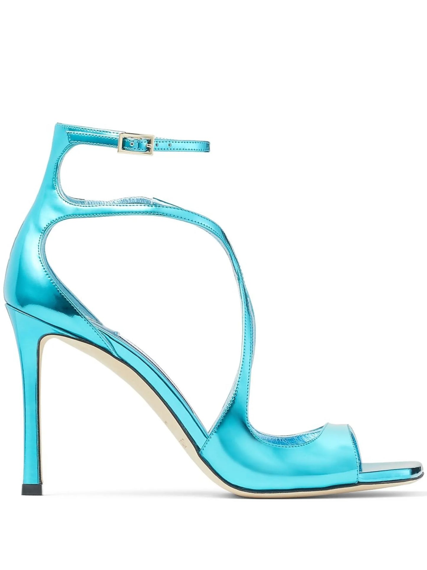 Azia 95mm metallic-effect sandals
