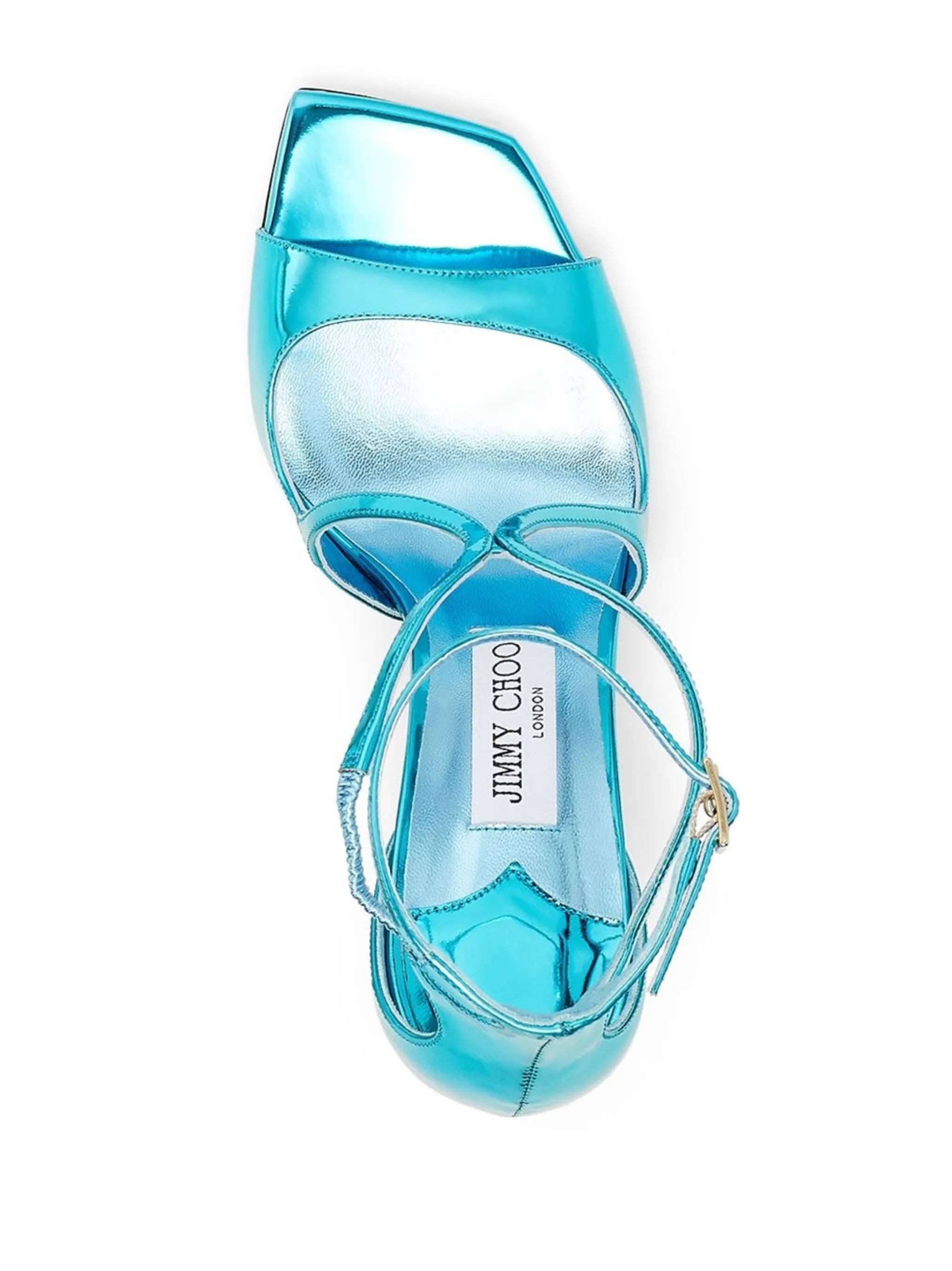 Azia 95mm metallic-effect sandals