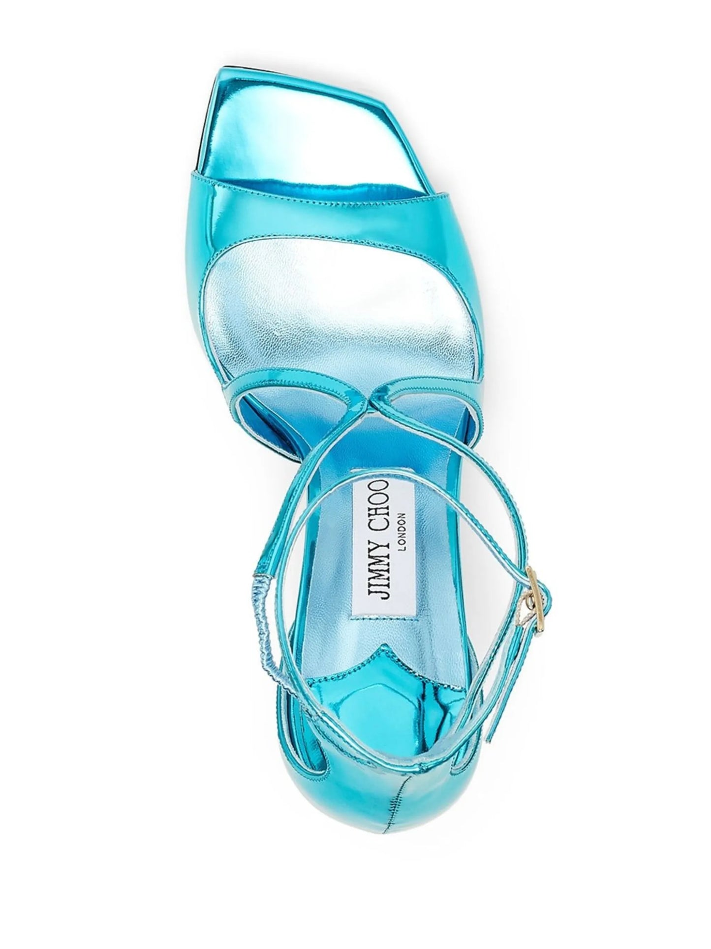 Azia 95mm metallic-effect sandals