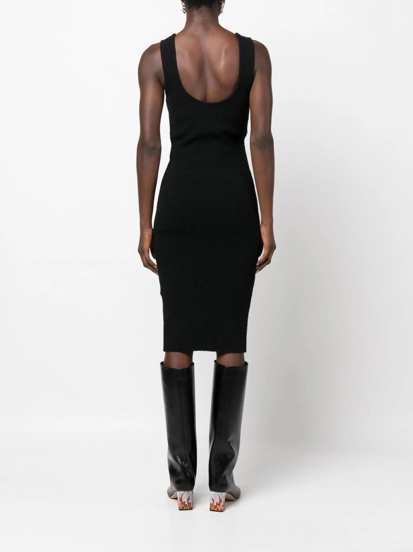 sleeveless midi dress