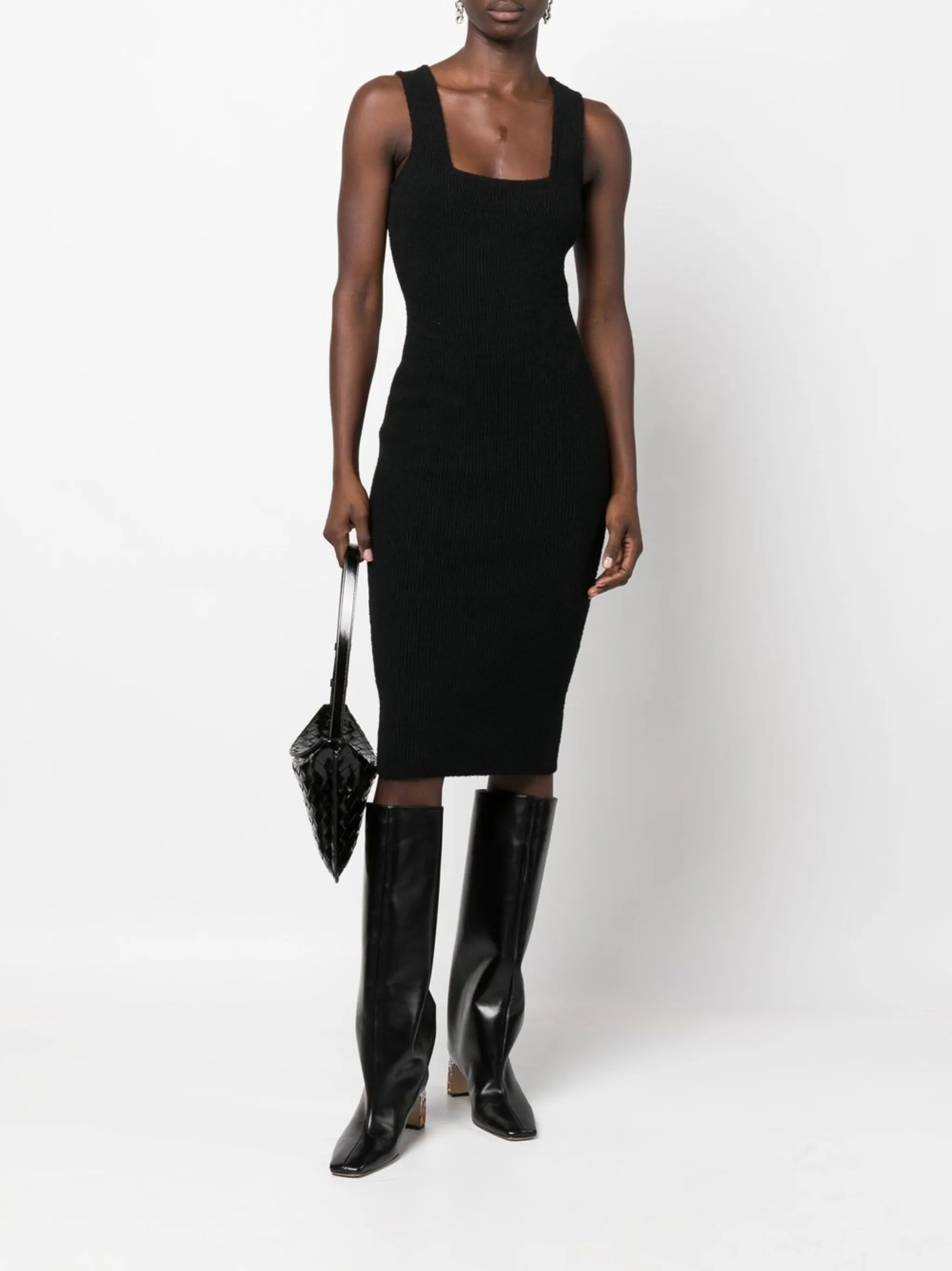sleeveless midi dress