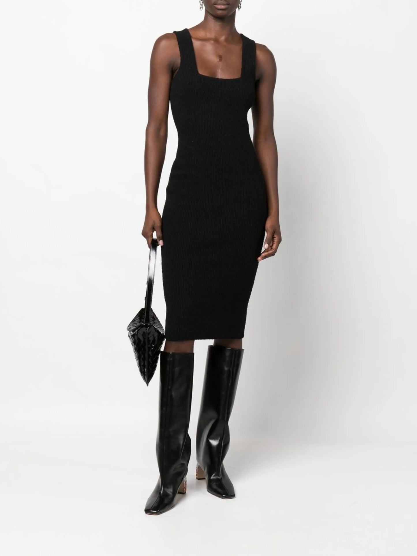sleeveless midi dress
