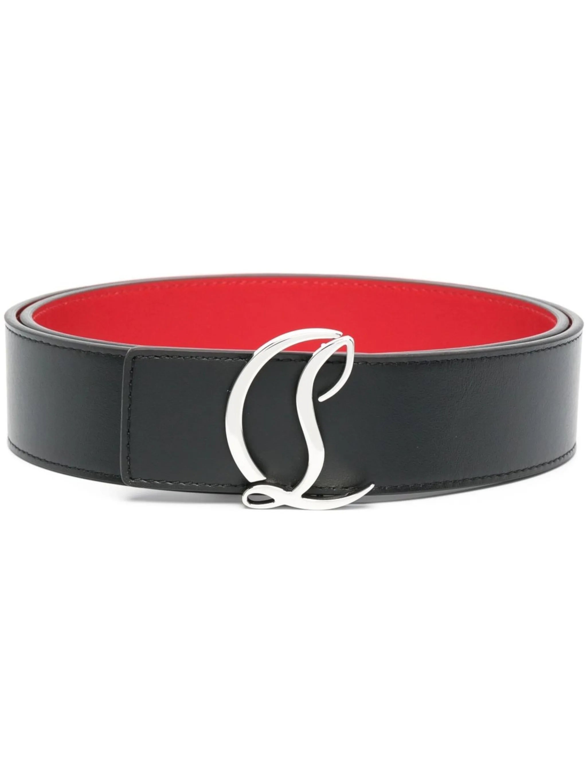 Monogram logo buckle belt