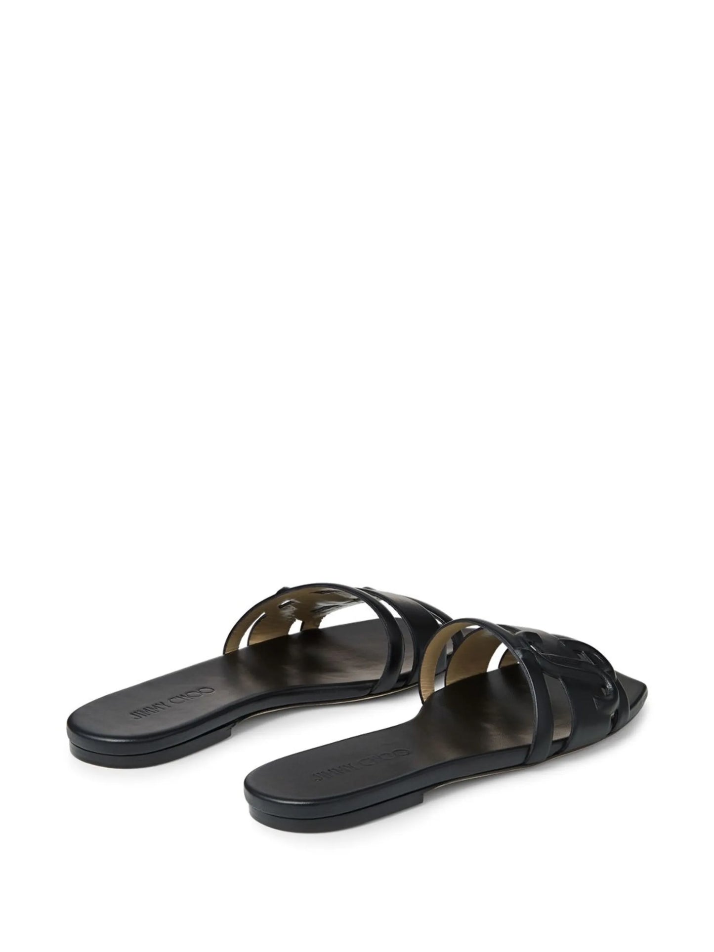 logo-patch open-toe sandals
