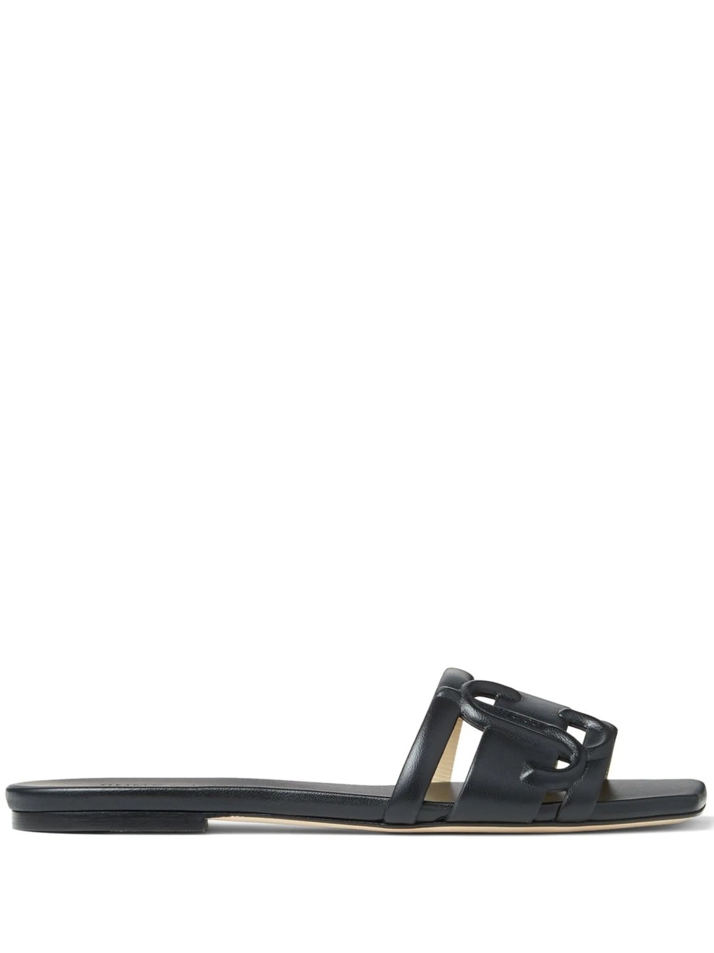 logo-patch open-toe sandals